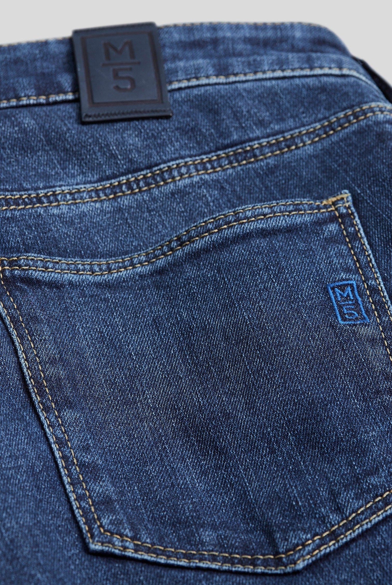 Meyer M5 Regular Stretch Denim Jeans - Stone Blue