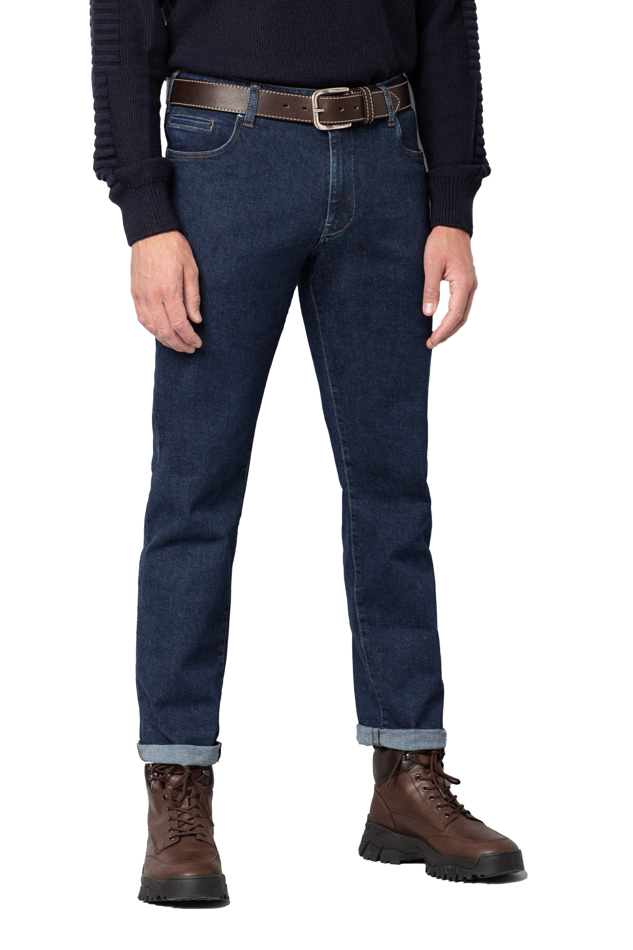 Meyer M5 Regular Super Stretch Denim Jeans - Mid Blue