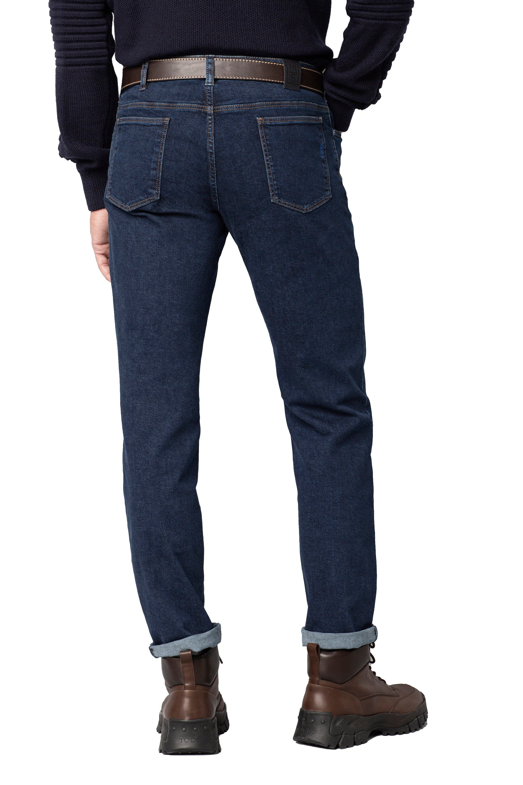Meyer M5 Regular Super Stretch Denim Jeans - Mid Blue