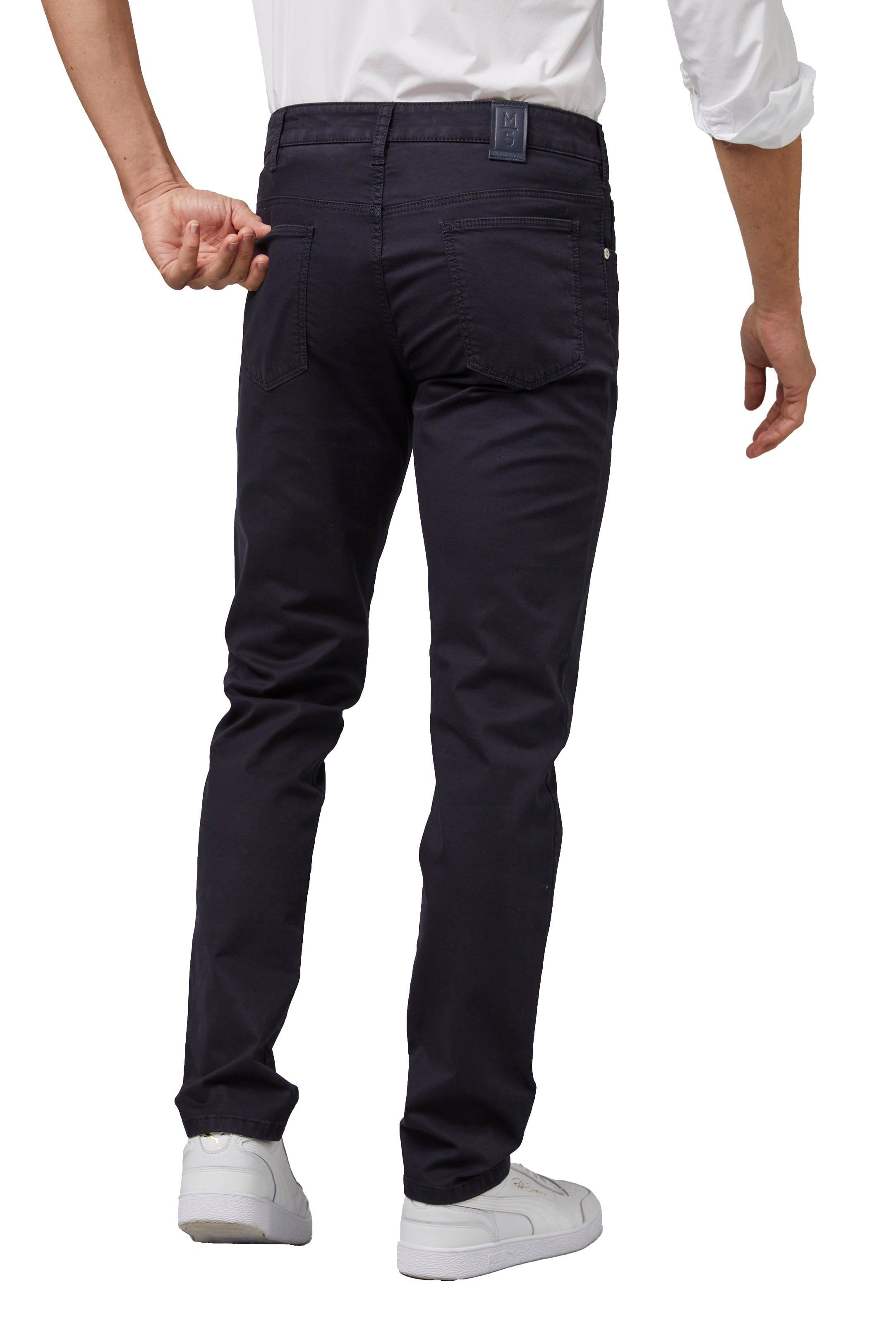 Meyer M5 Slim Cotton Tencel Super Stretch Chinos - Navy