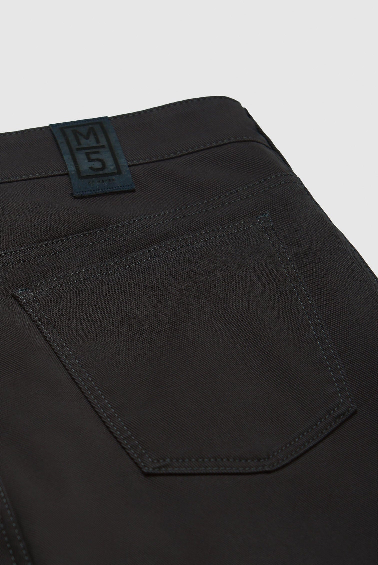 Meyer M5 Slim Soft Stretch Cotton Twill Chinos - Charcoal