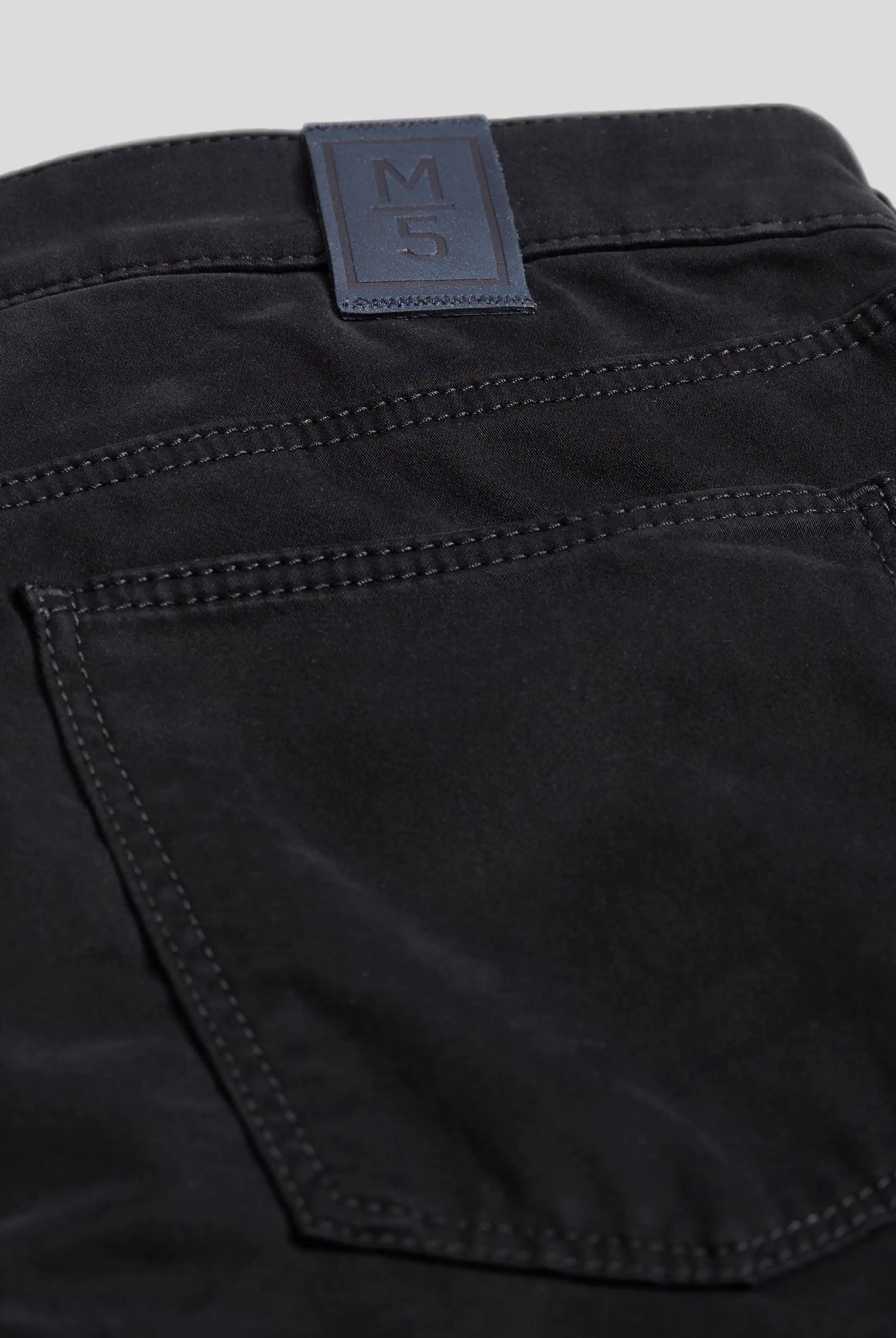 Meyer M5 Slim Soft Stretch Pima Cotton Chinos - Black