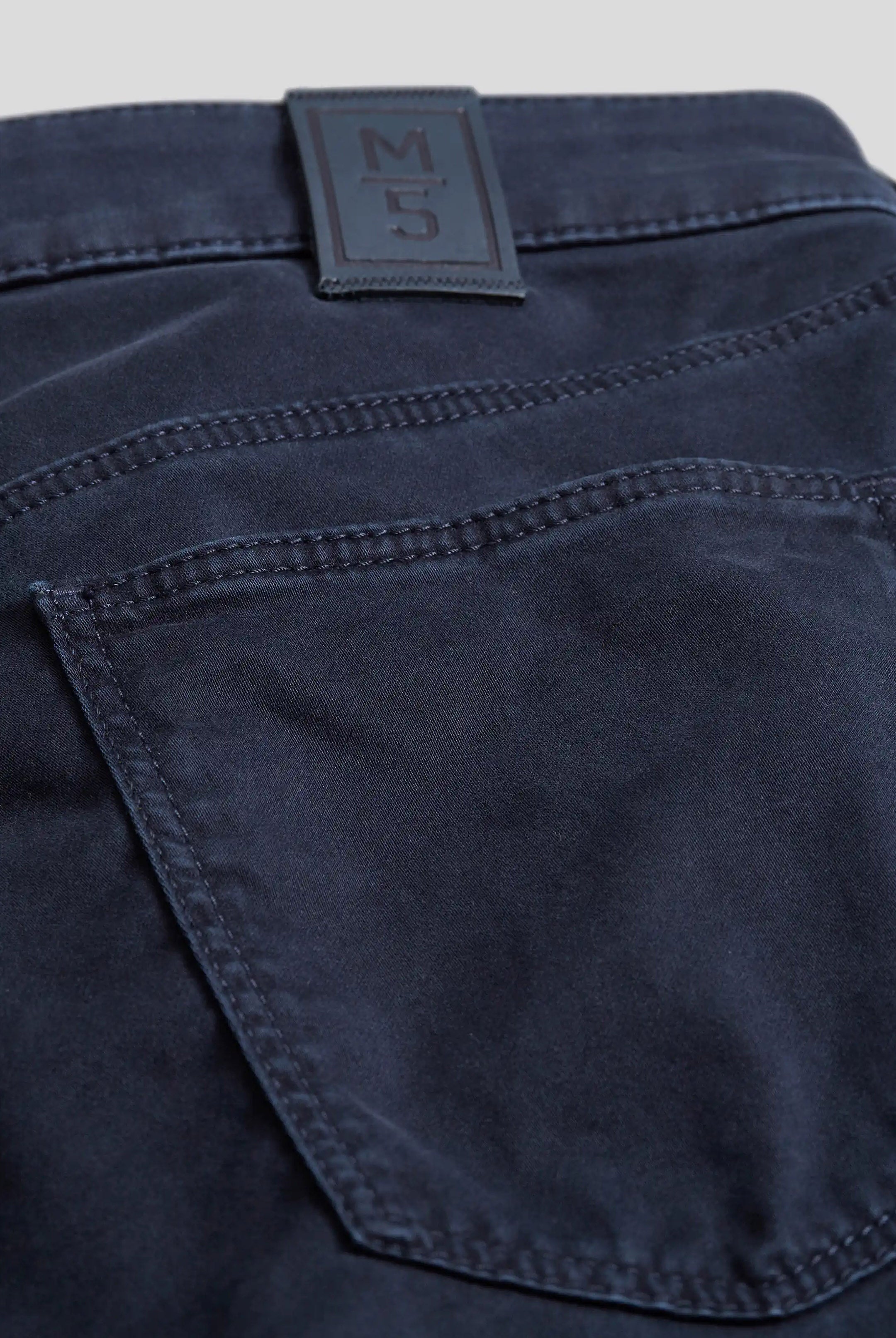 Meyer M5 Slim Soft Stretch Pima Cotton Chinos - Navy