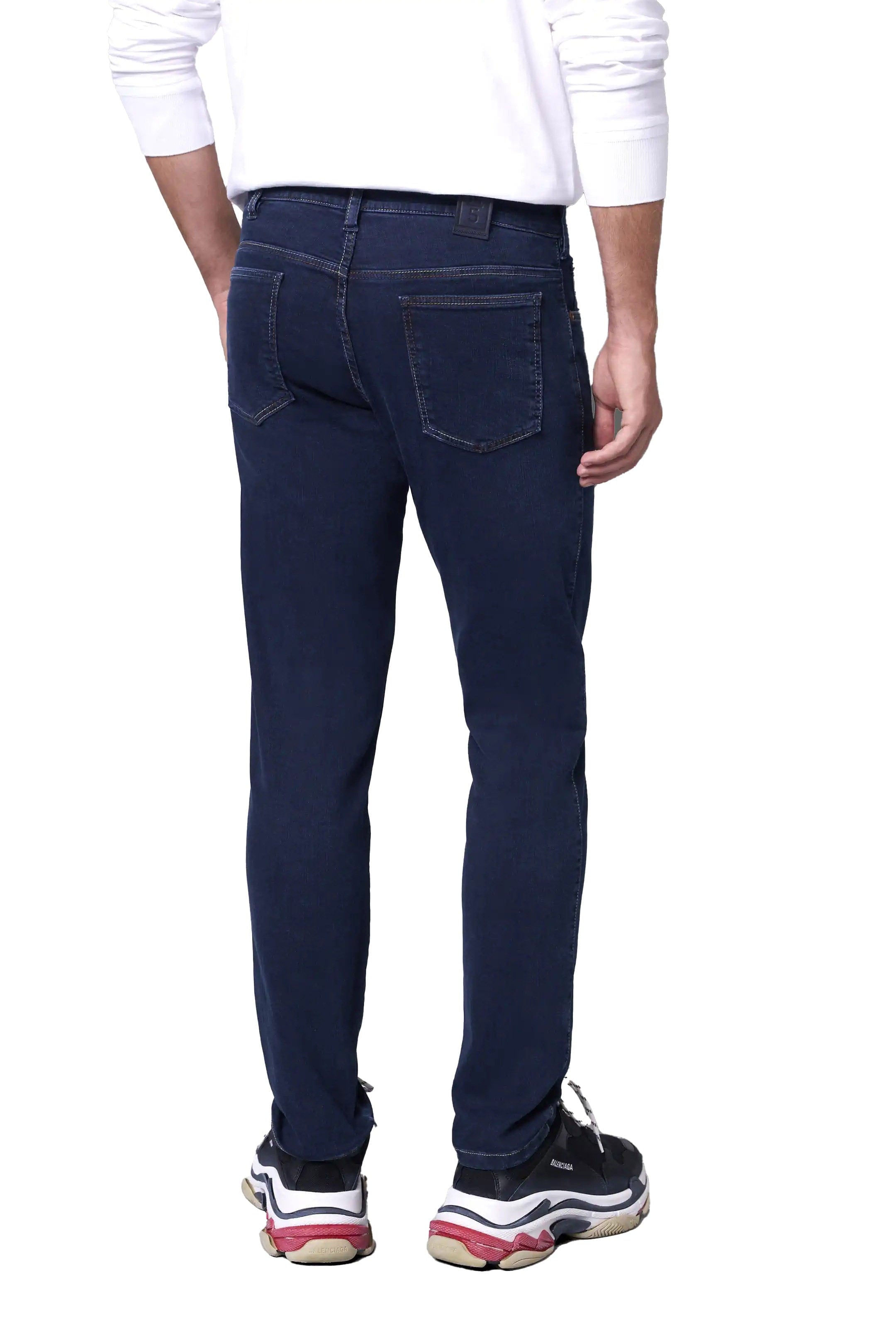 Meyer M5 Slim Super Stretch Denim Jeans - Dark Blue