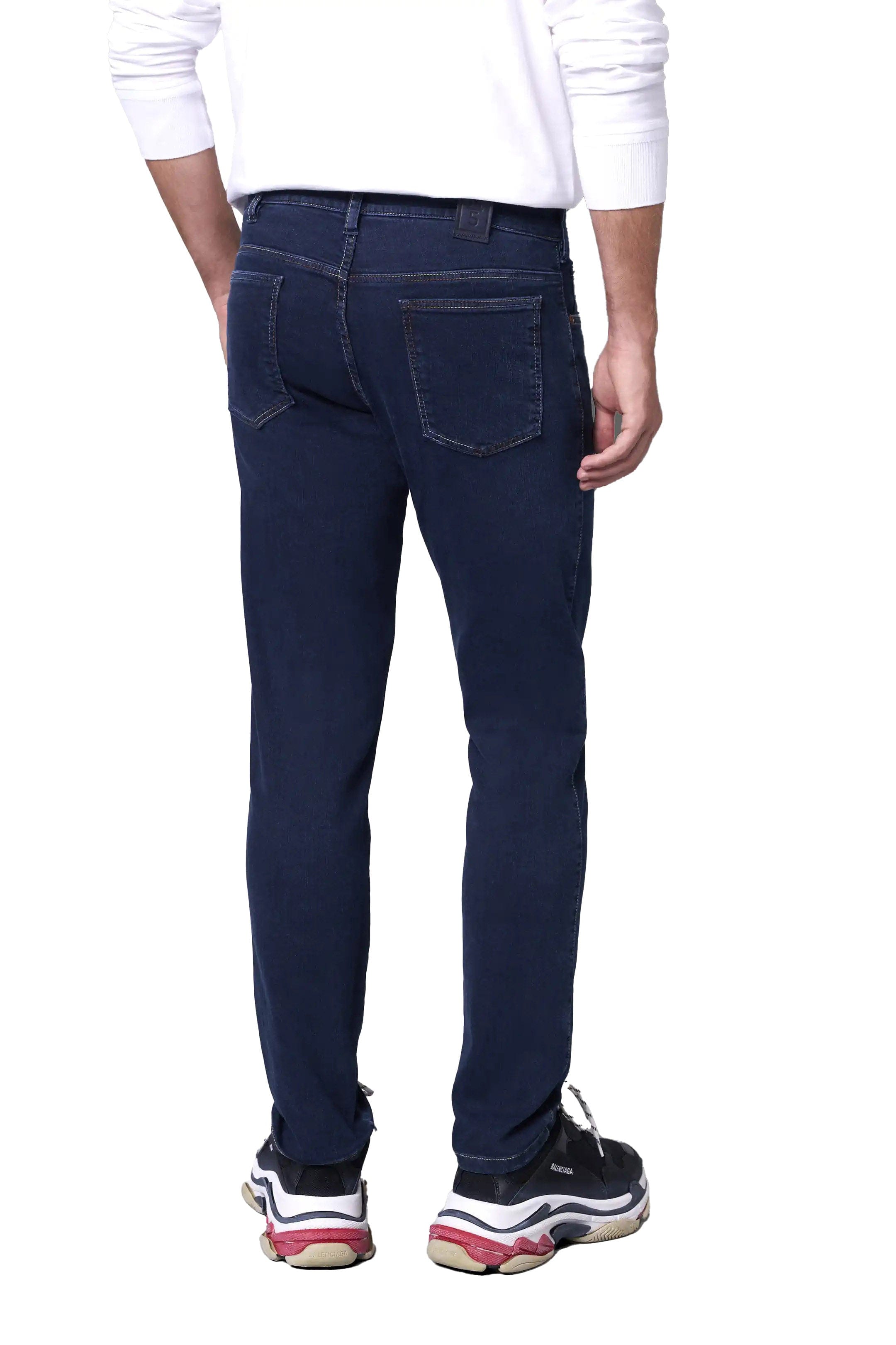 Meyer M5 Slim Super Stretch Denim Jeans - Dark Blue