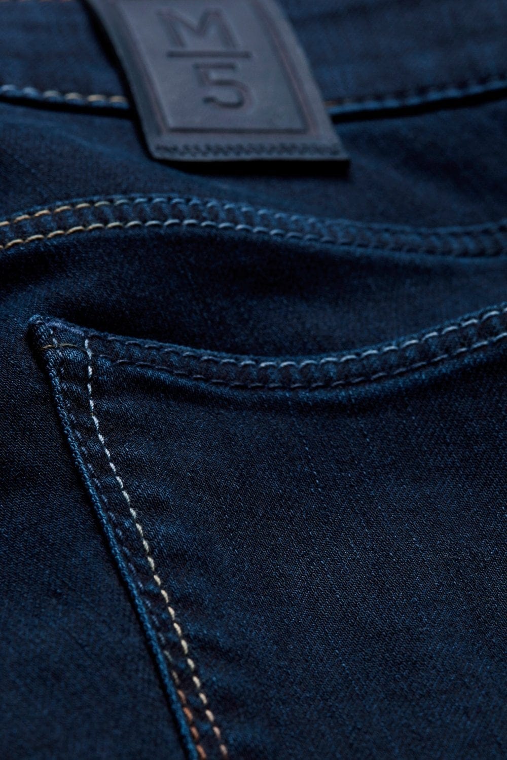 Meyer M5 Slim Super Stretch Jersey Denim - Blue