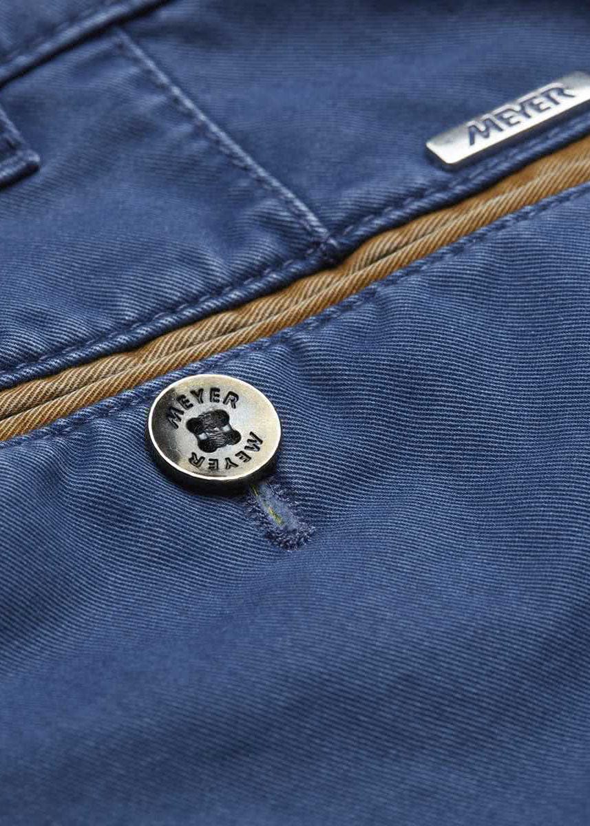 Meyer New York Cotton Stretch Chino Trousers - Blue