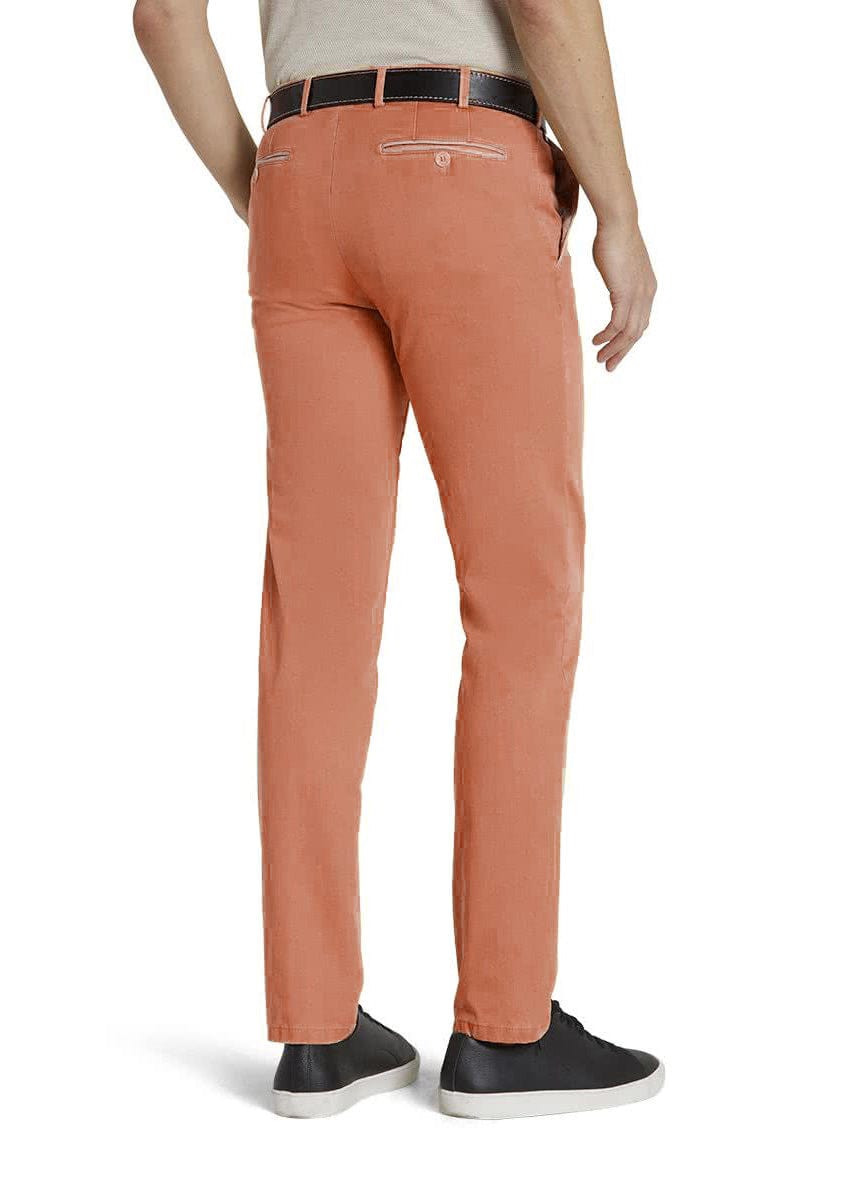 Meyer New York Cotton Stretch Chino Trousers - Dusty Clay