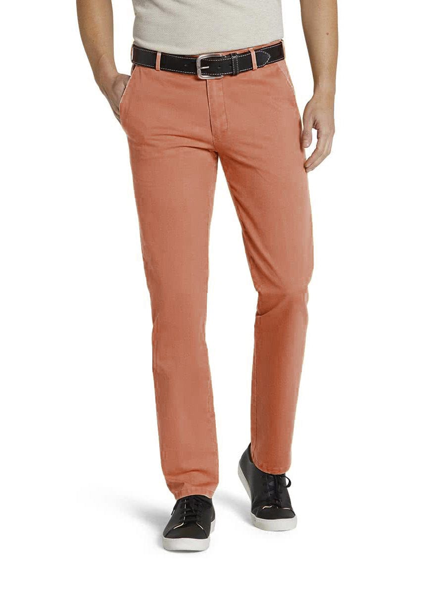 Meyer New York Cotton Stretch Chino Trousers - Dusty Clay