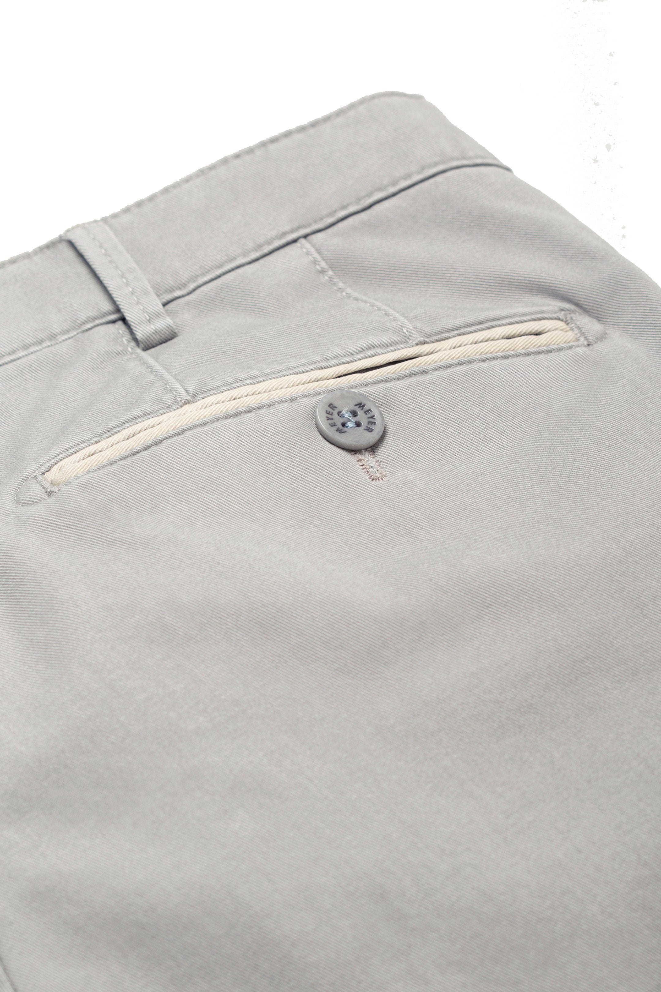 Meyer New York Cotton Stretch Chino Trousers - Light Grey