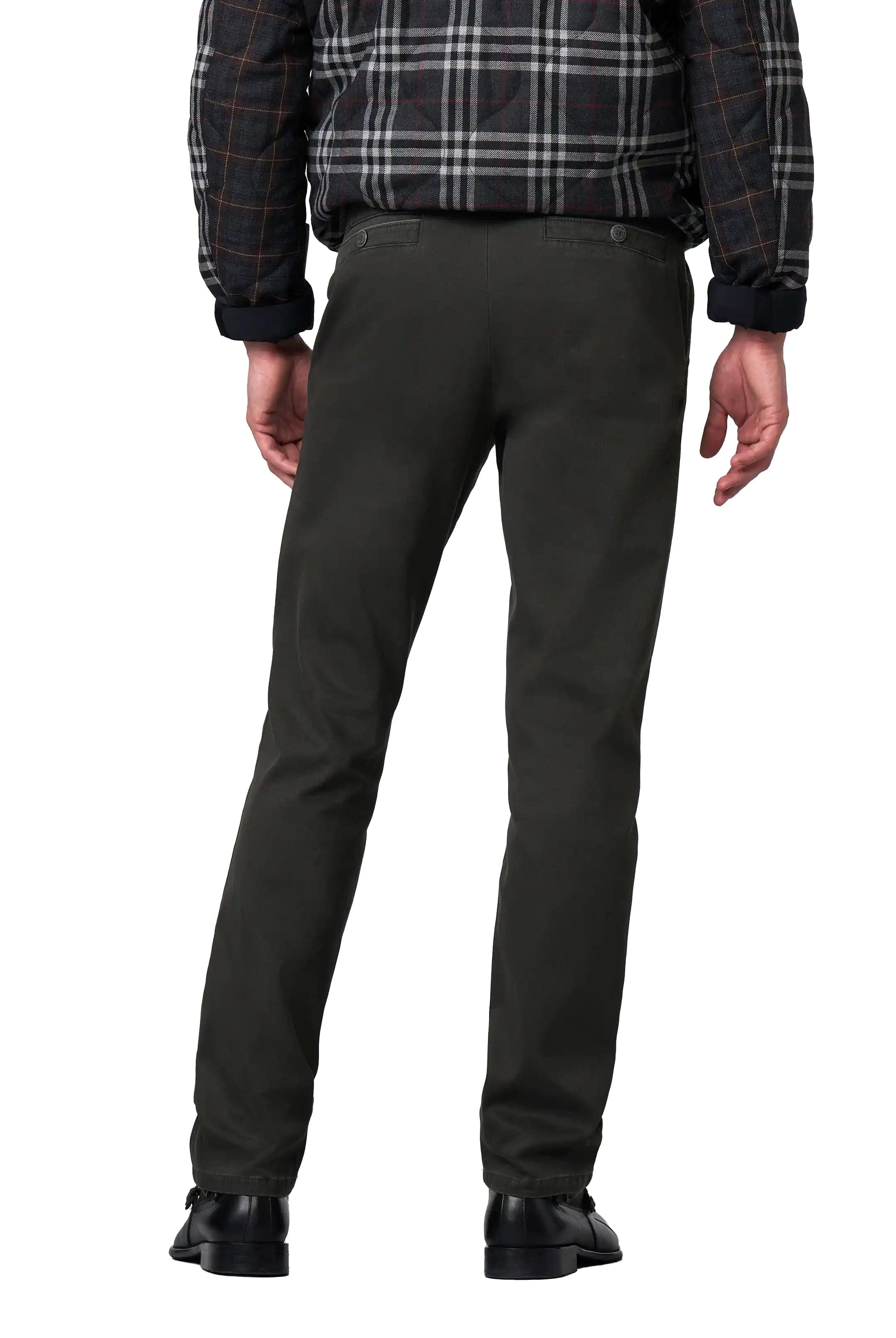 Meyer New York Fine Texture Cotton Stretch Chinos - Dark Grey