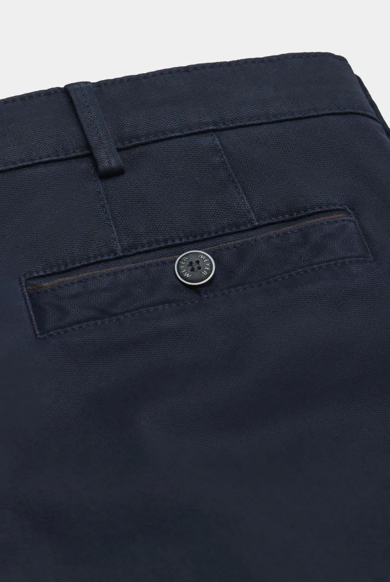 Meyer New York Fine Texture Cotton Stretch Chinos - Navy