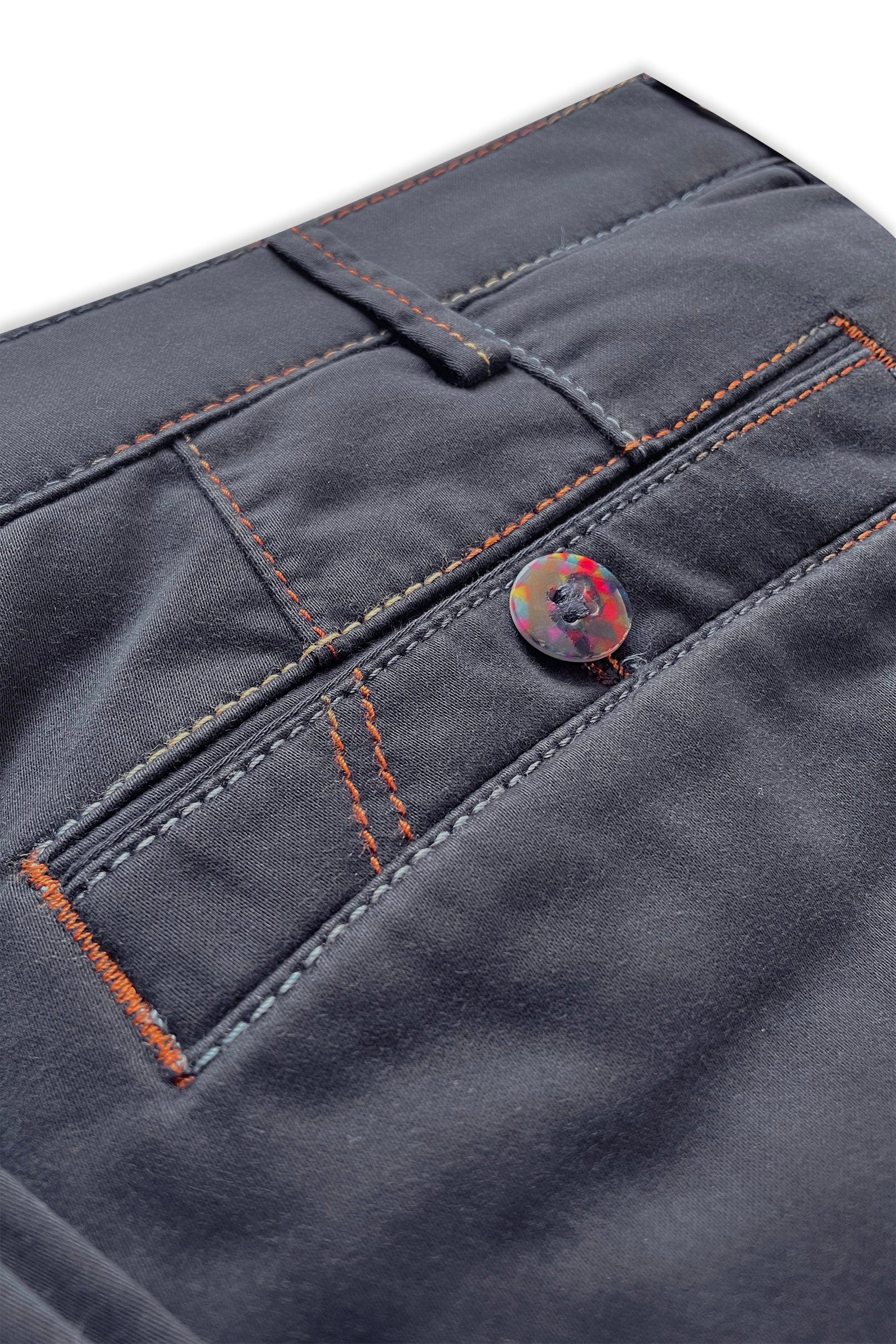 Meyer New York Rainbow Stitch Super Soft Cotton Chinos - Navy