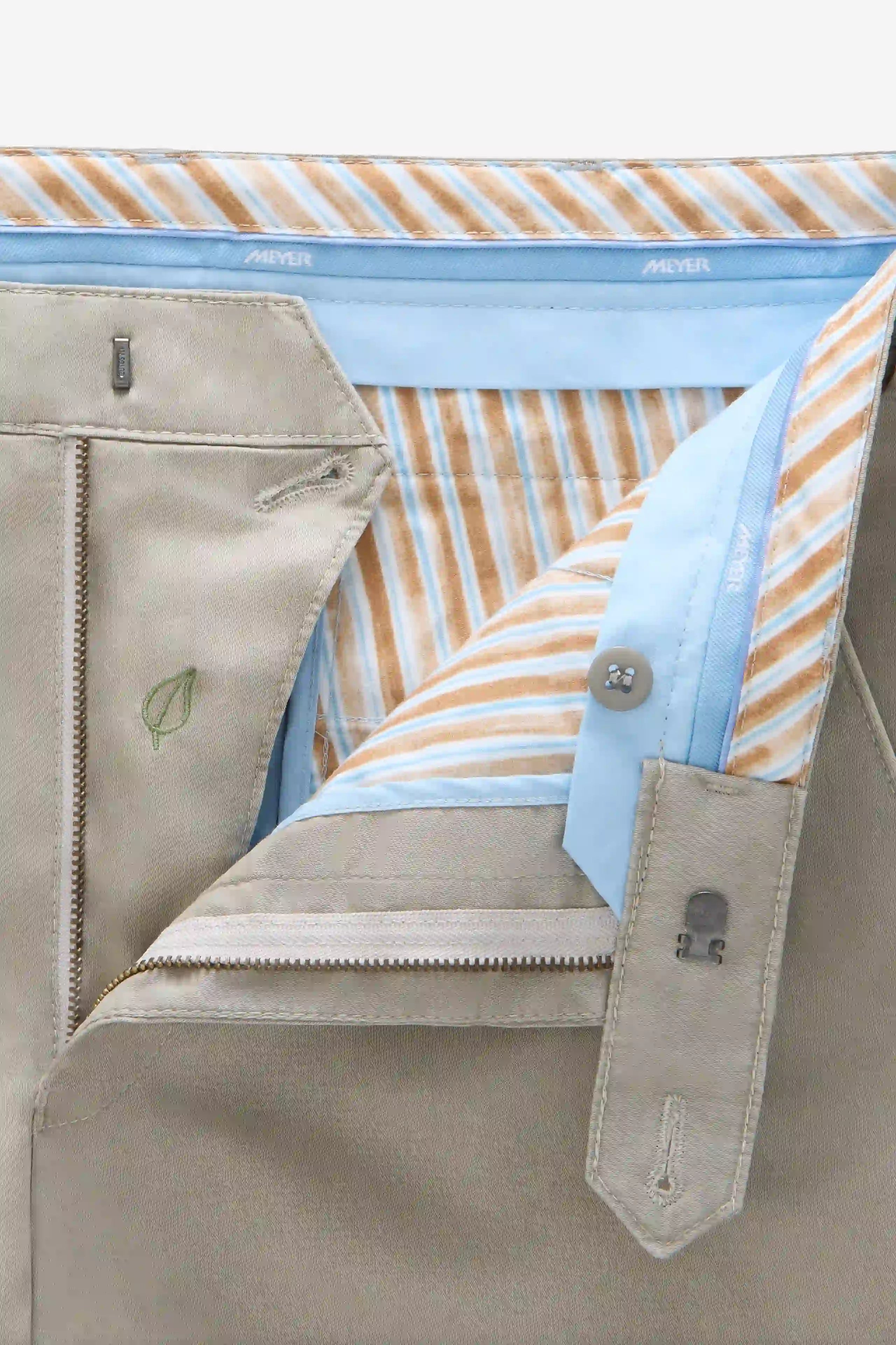 Meyer New York Stretch Light Delave Trousers - Light Taupe