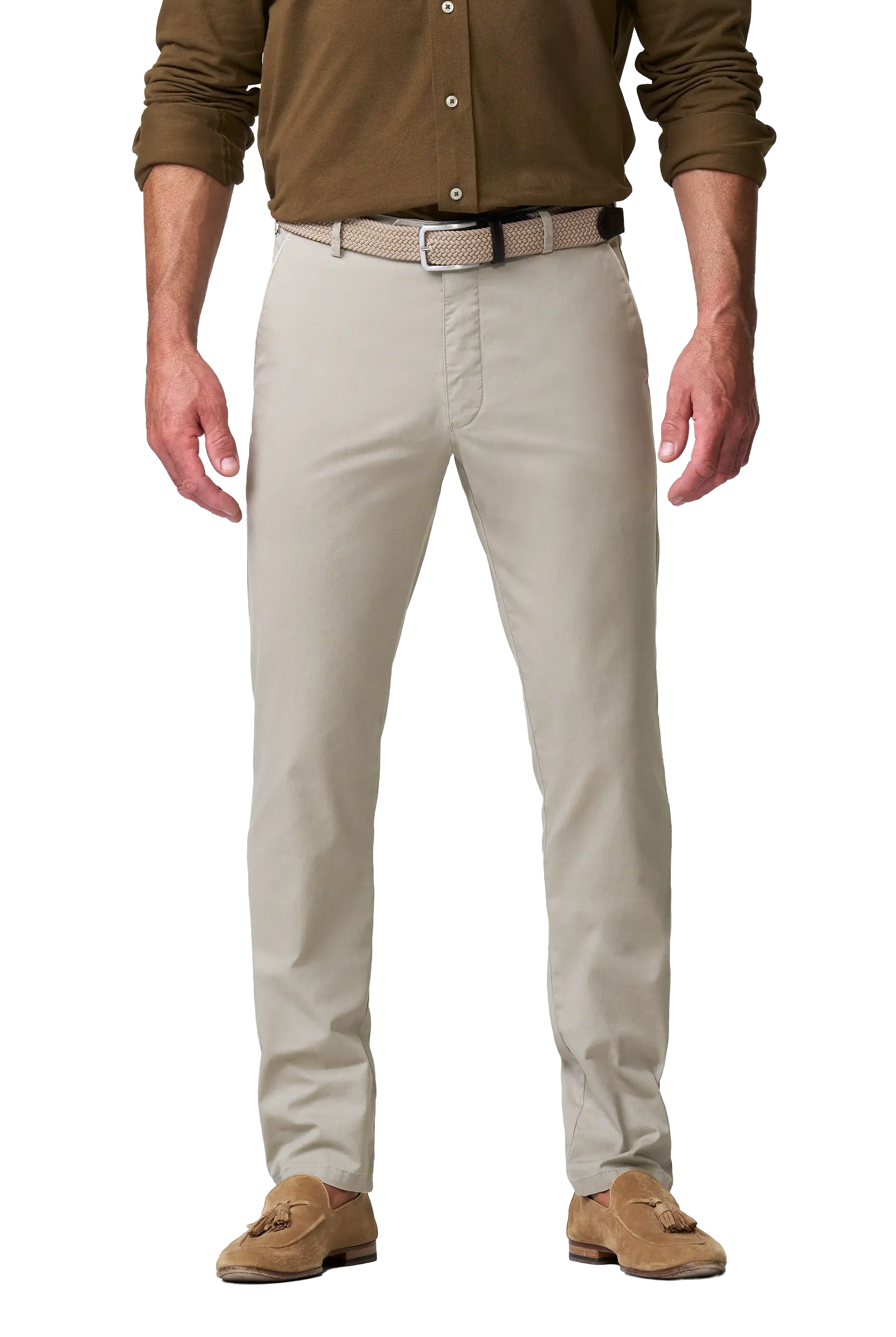 Meyer New York Stretch Light Delave Trousers - Light Taupe