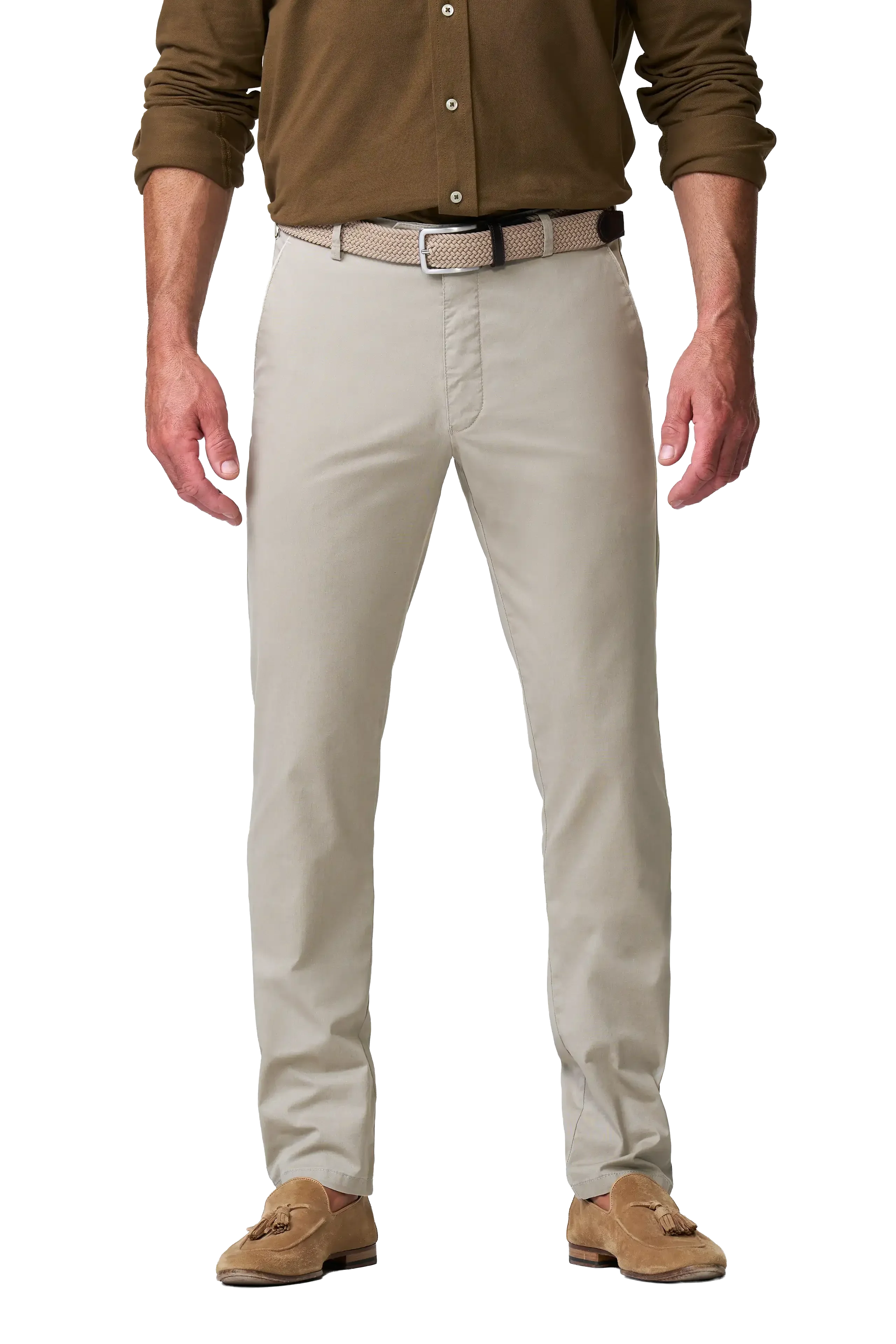 Meyer New York Stretch Light Delave Trousers - Light Taupe