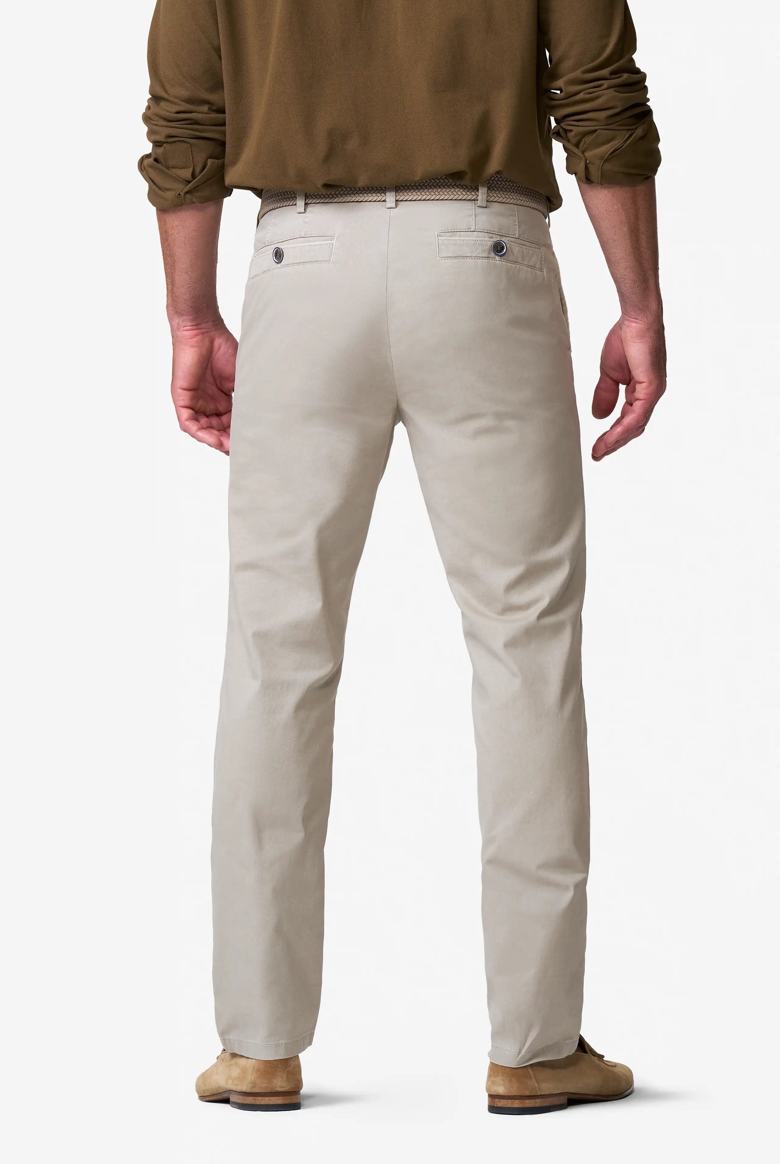 Meyer New York Stretch Light Delave Trousers - Light Taupe