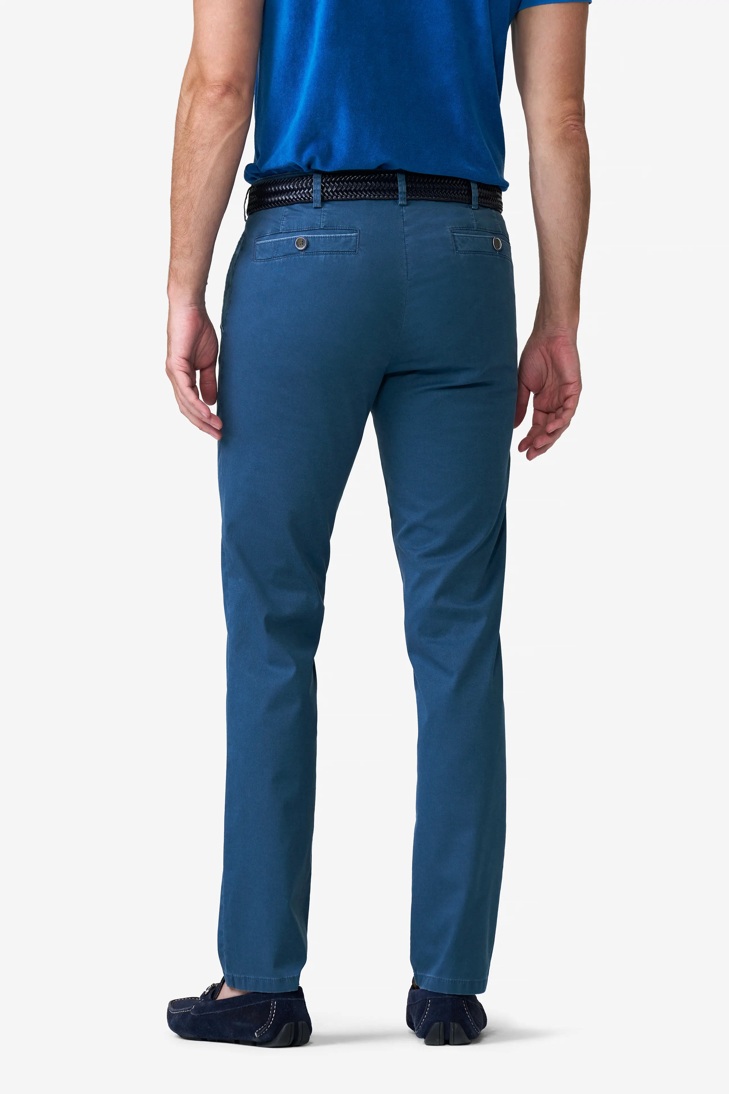 Meyer New York Stretch Light Delave Trousers - Mid Blue