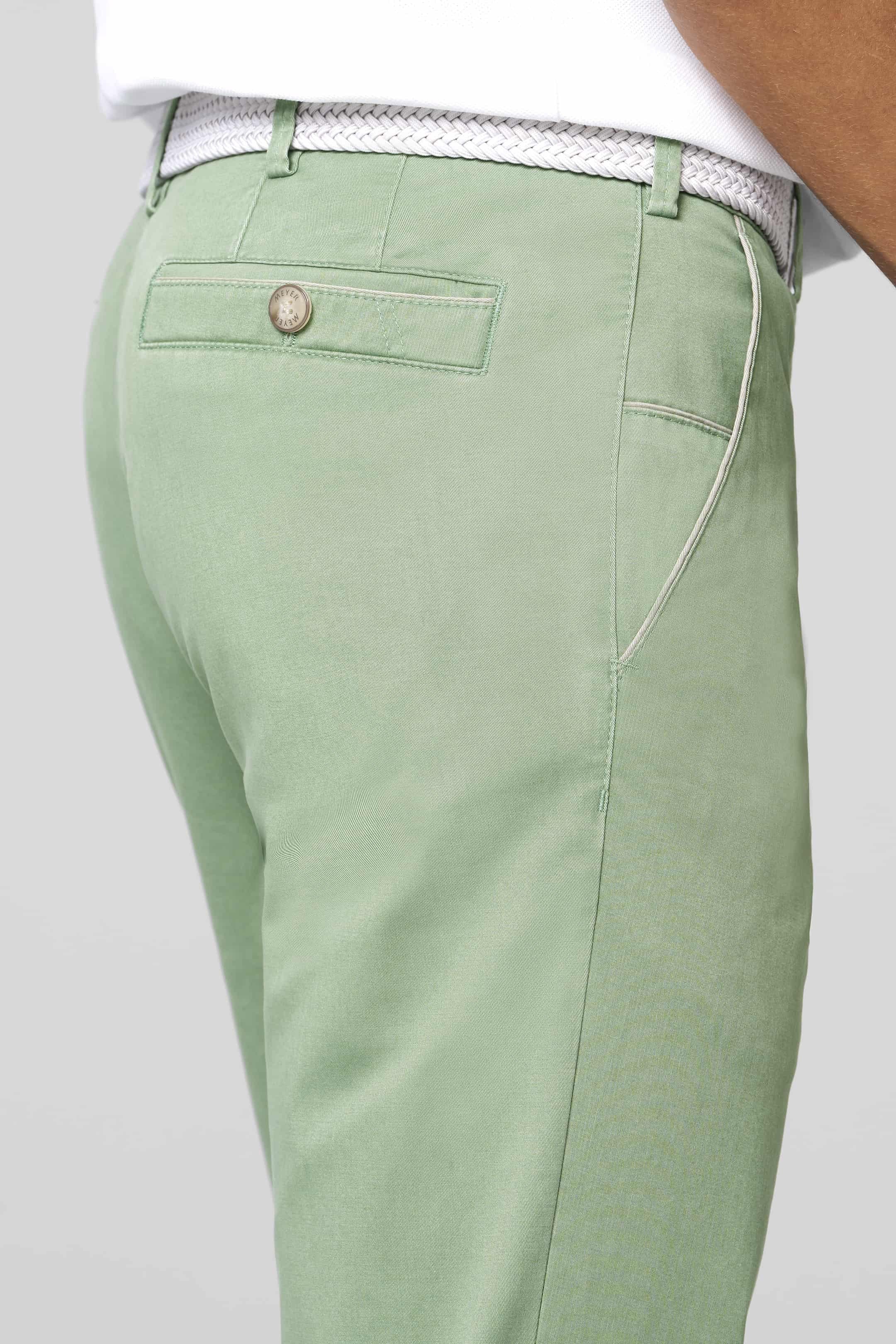 Meyer New York Stretch Summer Twill Chinos - Sage