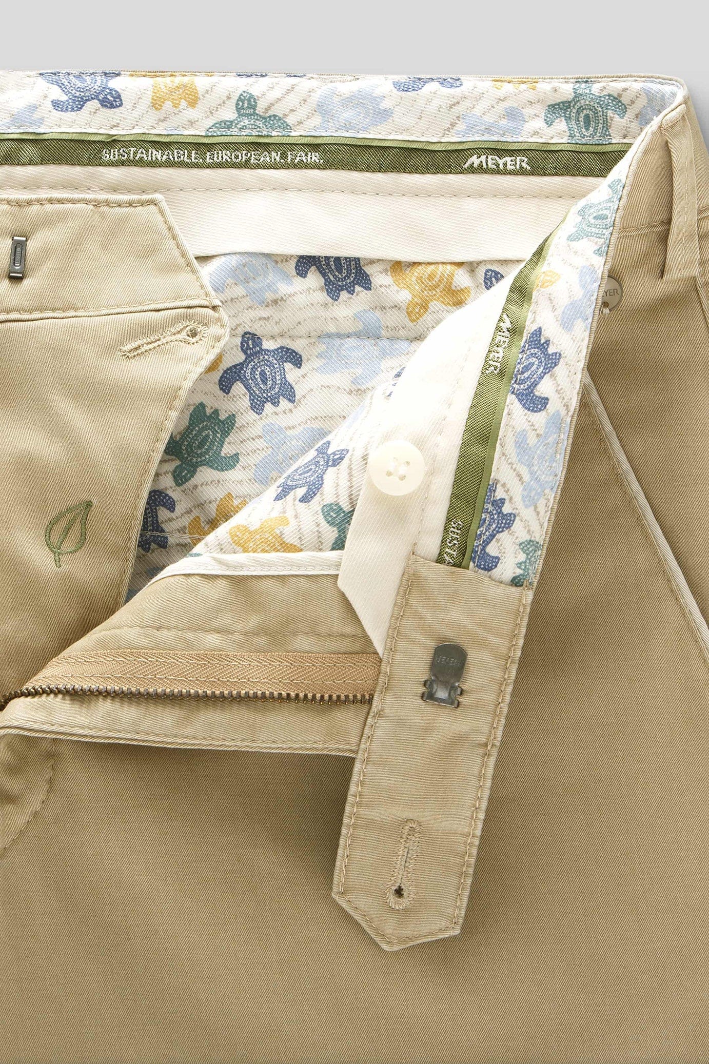 Meyer New York Stretch Summer Twill Chinos - Sand
