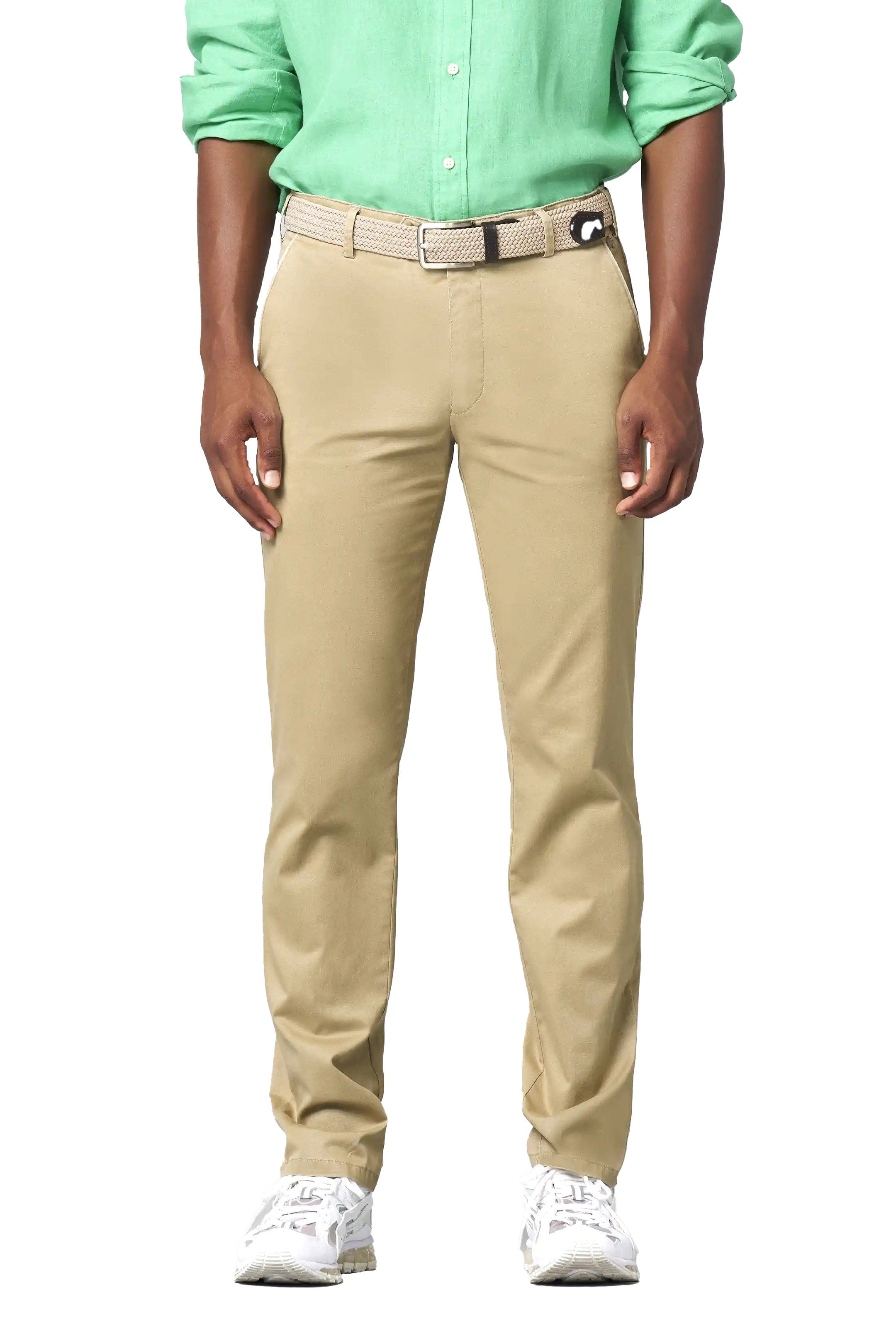 Meyer New York Stretch Summer Twill Chinos - Sand