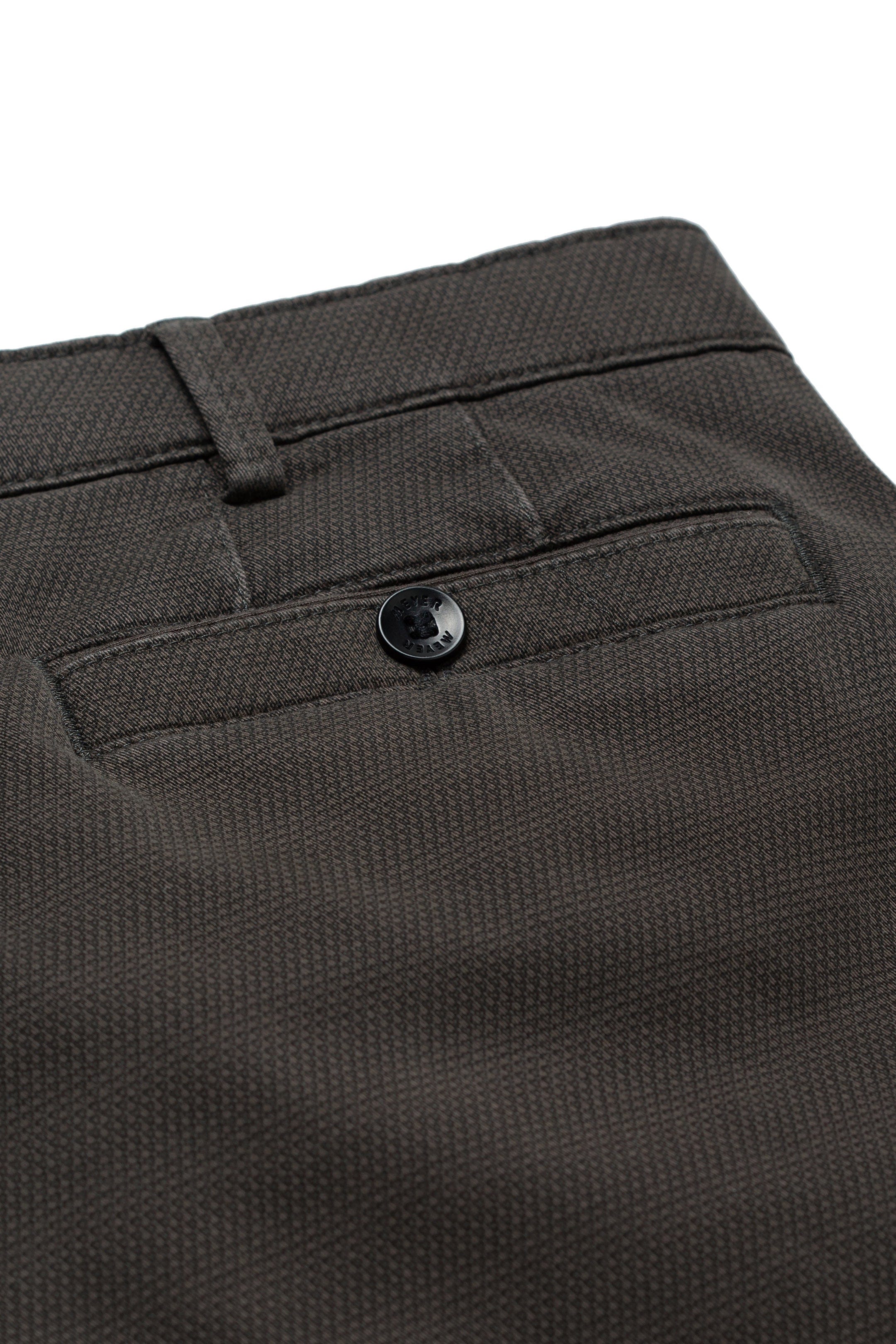Meyer New York Two Colour Cotton Stretch Chinos - Charcoal