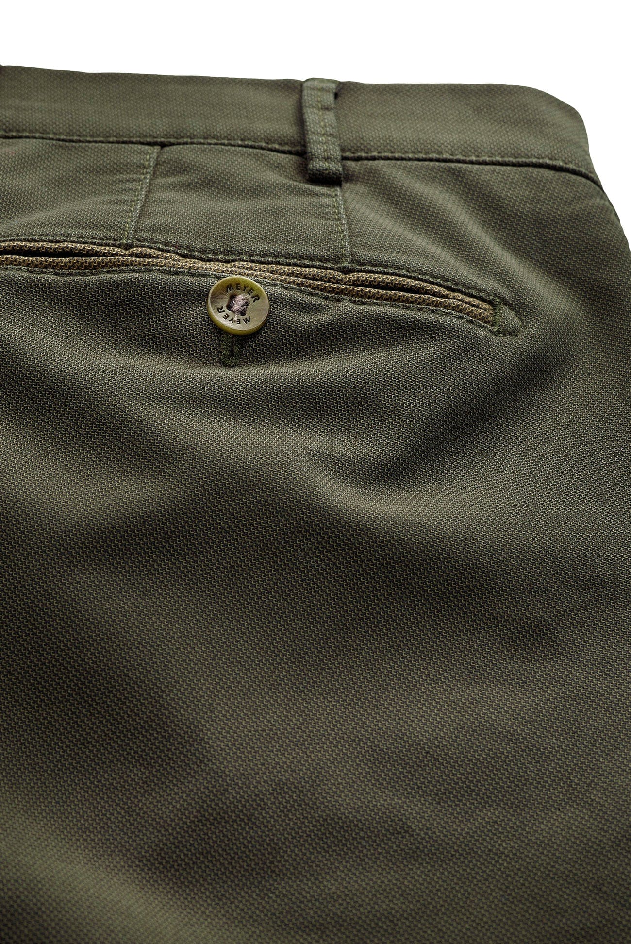Meyer New York Two Colour Cotton Stretch Chinos - Dark Green