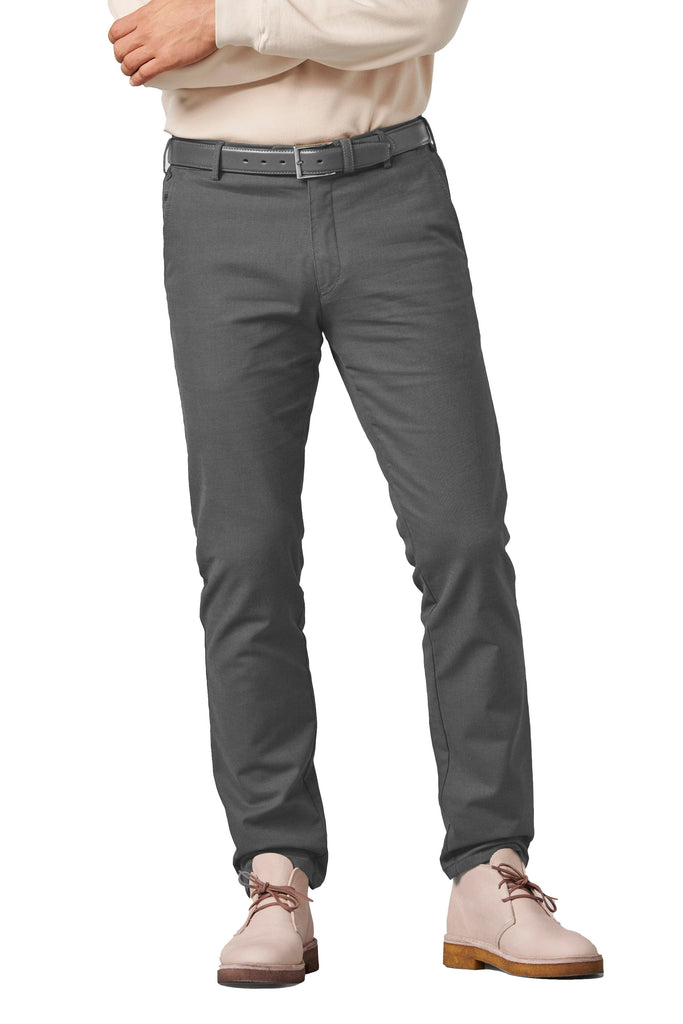 Meyer New York Two Colour Cotton Stretch Chinos - Grey