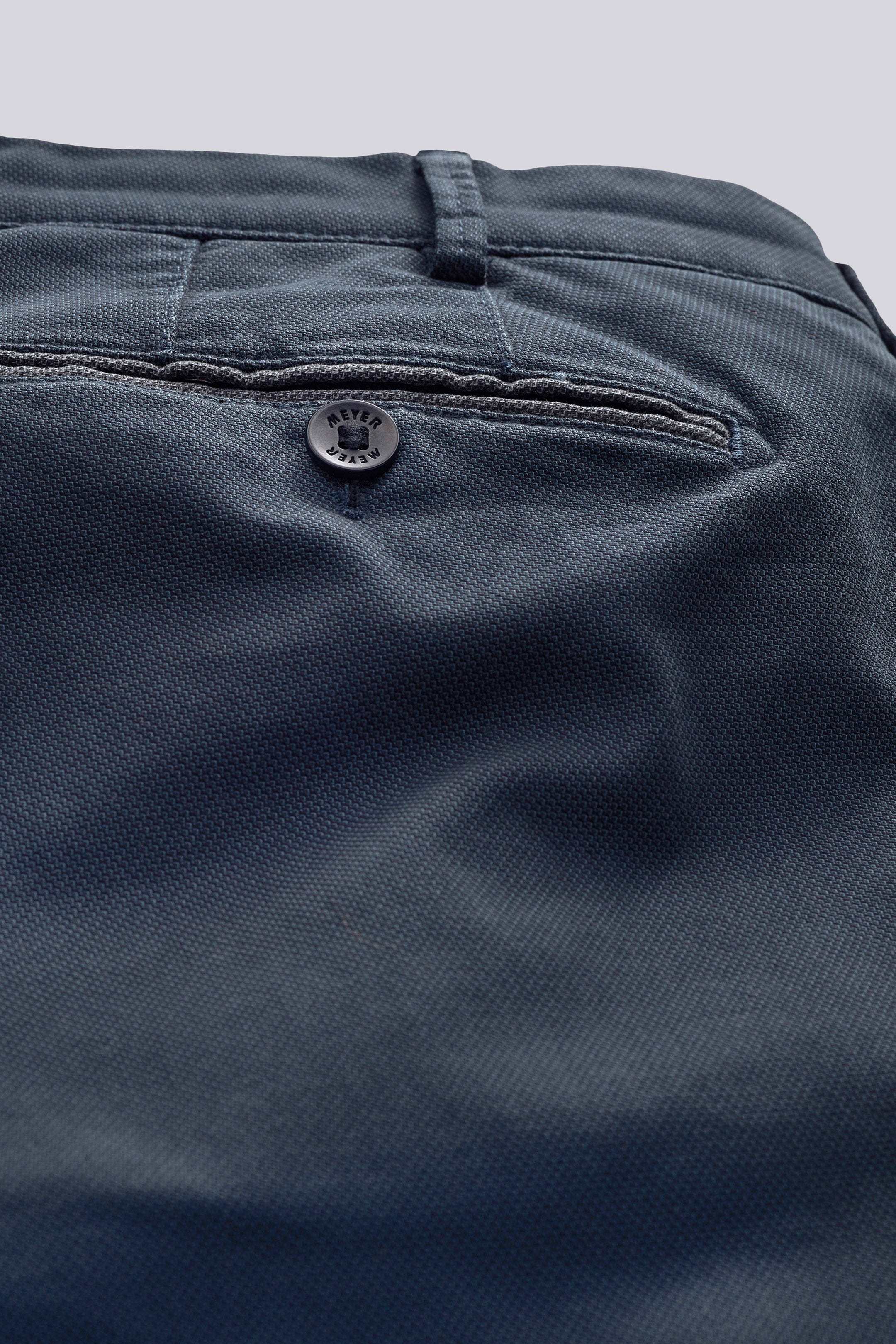 Meyer New York Two Colour Cotton Stretch Chinos - Navy