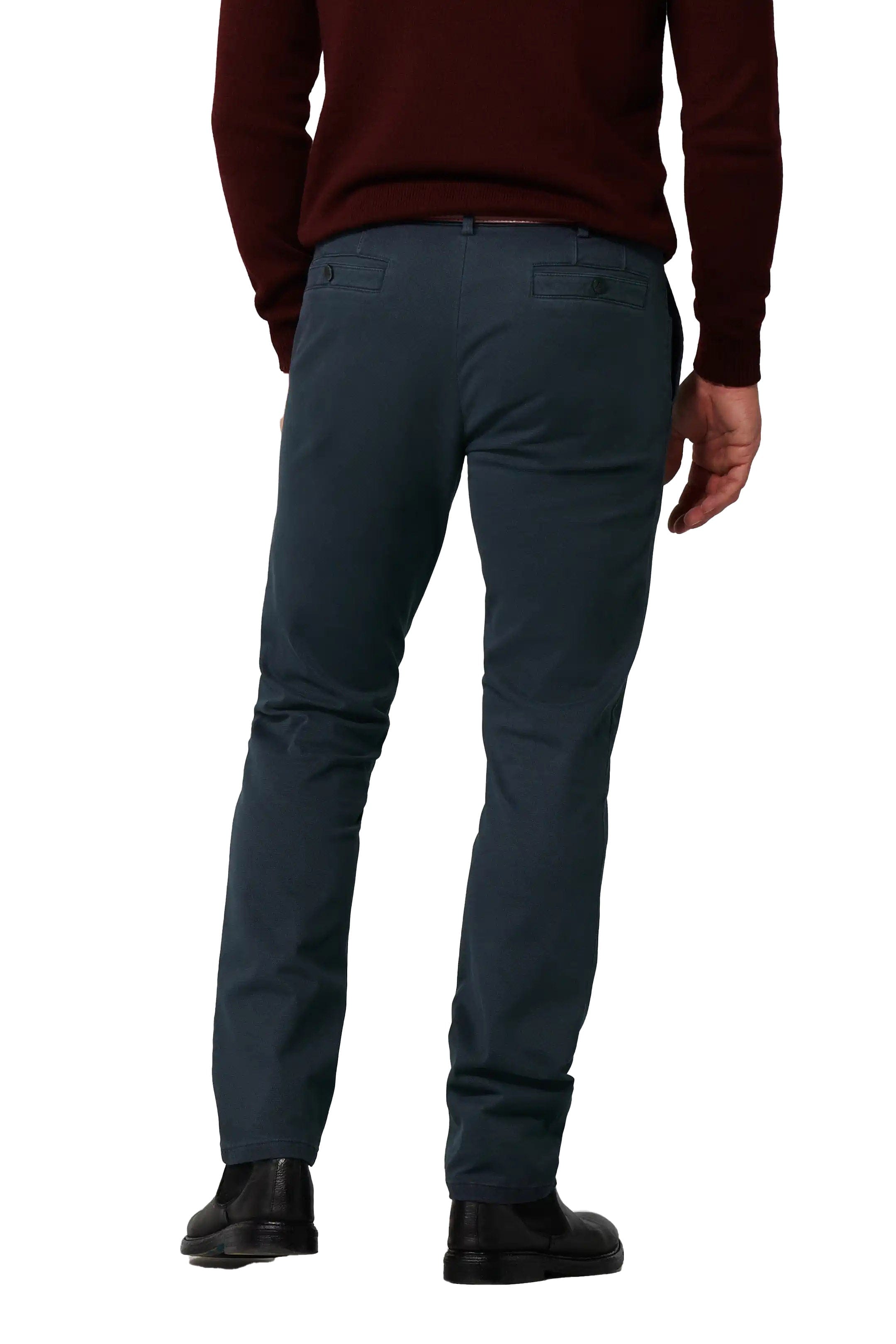 Meyer New York Two Colour Cotton Stretch Chinos - Navy
