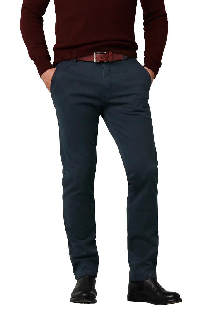Meyer New York Two Colour Cotton Stretch Chinos - Navy