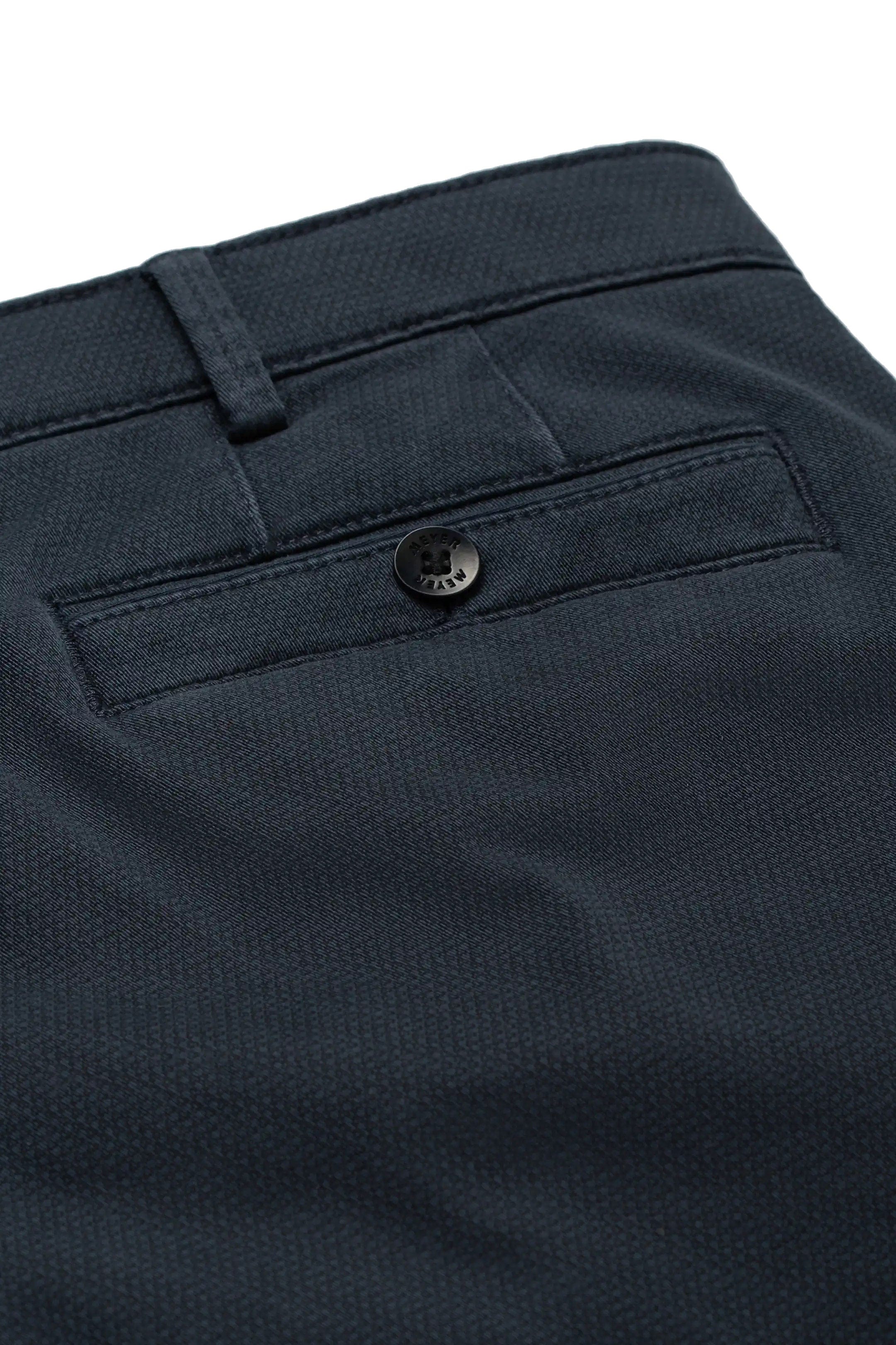 Meyer New York Two Colour Cotton Stretch Chinos - Navy