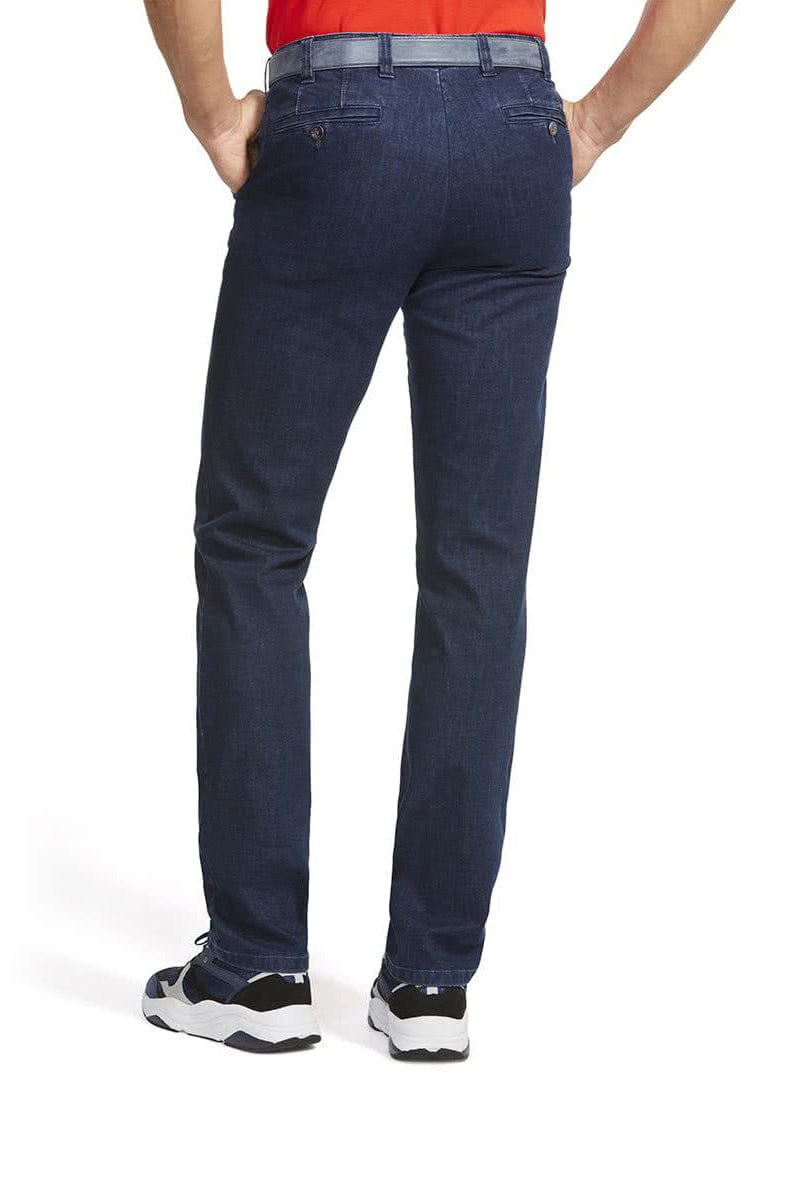 Meyer Oslo Coolmax Denim Travel Chino Trousers - Dark Stone