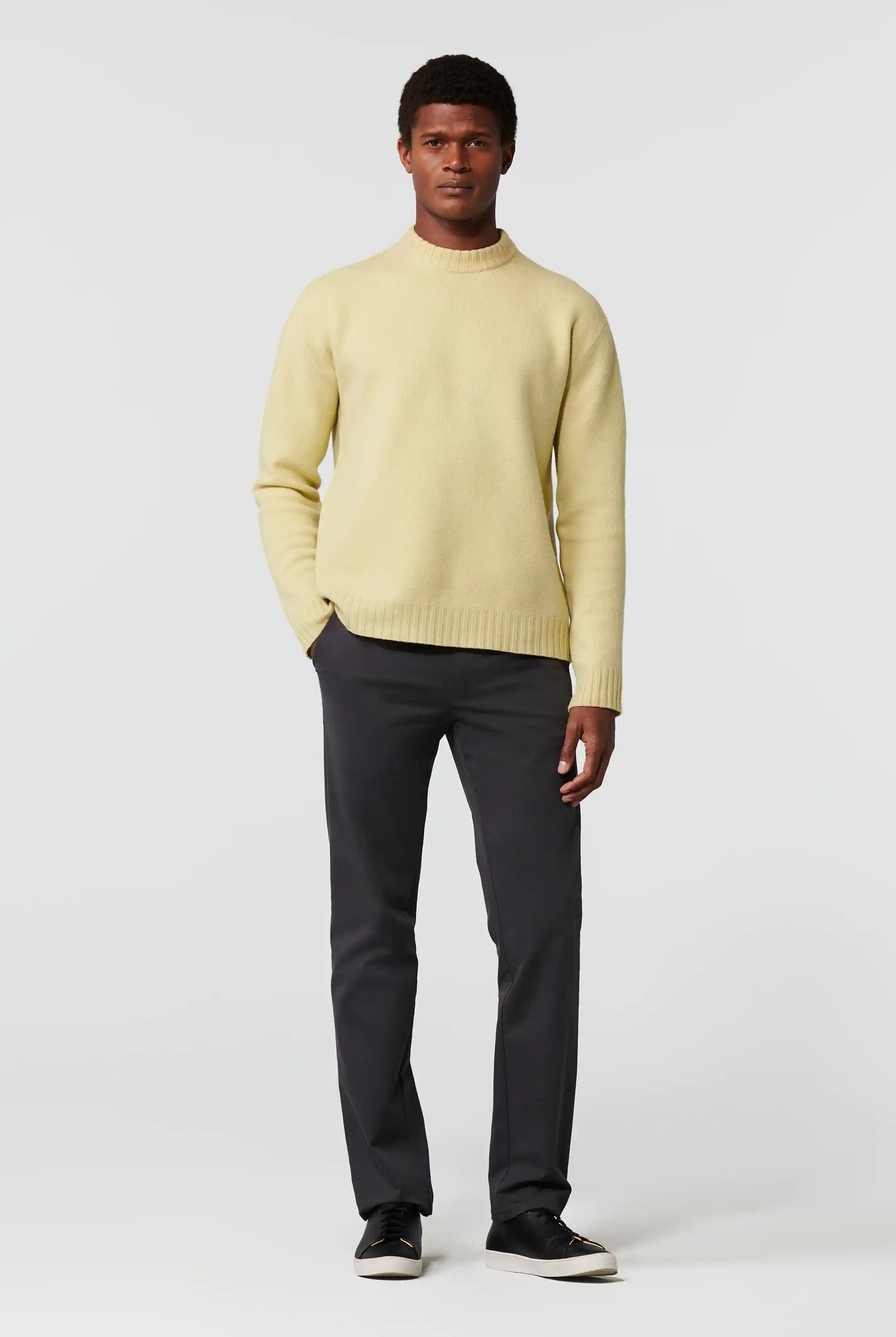 Meyer Oslo Cotton Stretch Waist Chinos - Charcoal