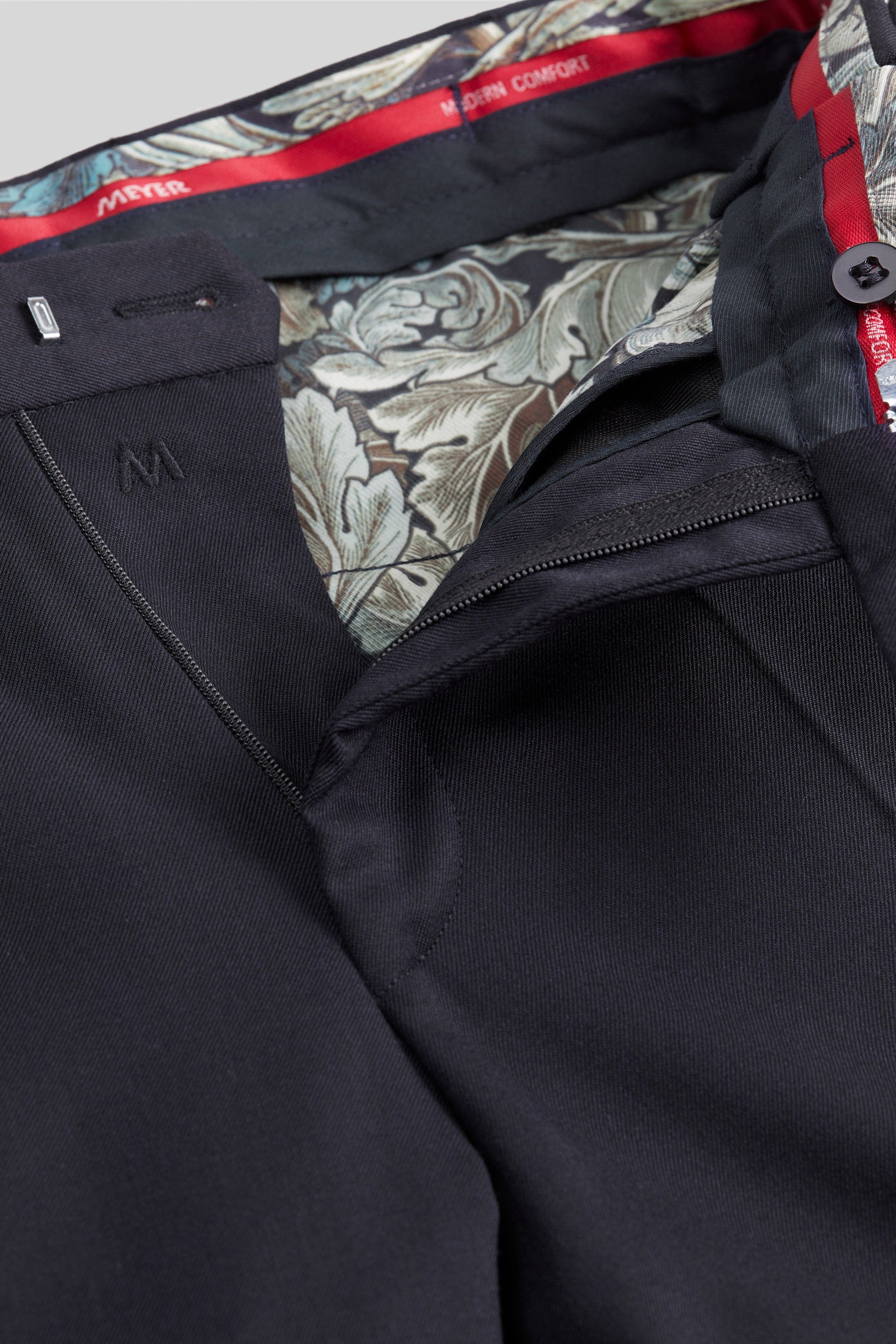 Meyer Oslo Poly/Wool Travel Trousers - Navy