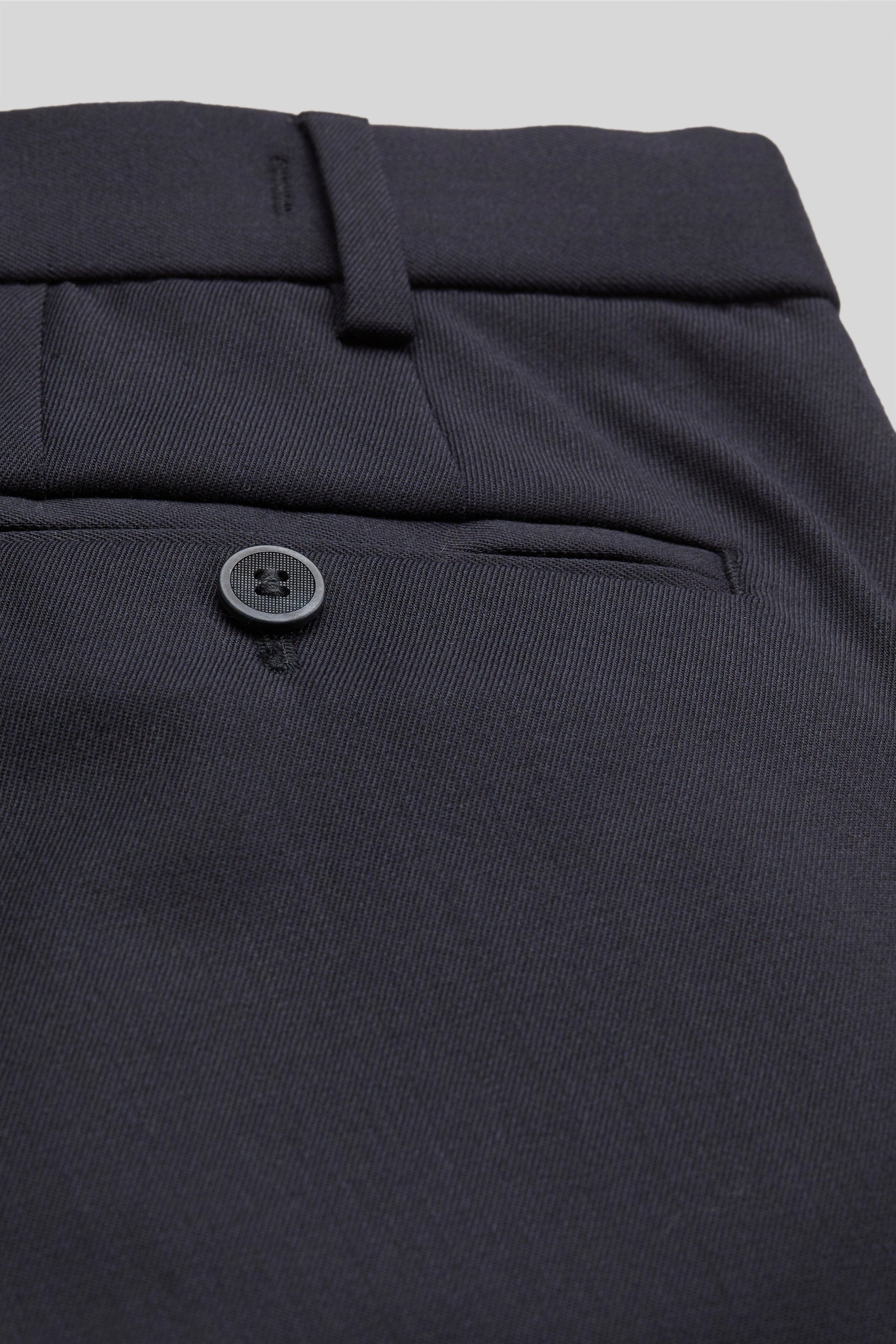 Meyer Oslo Poly/Wool Travel Trousers - Navy