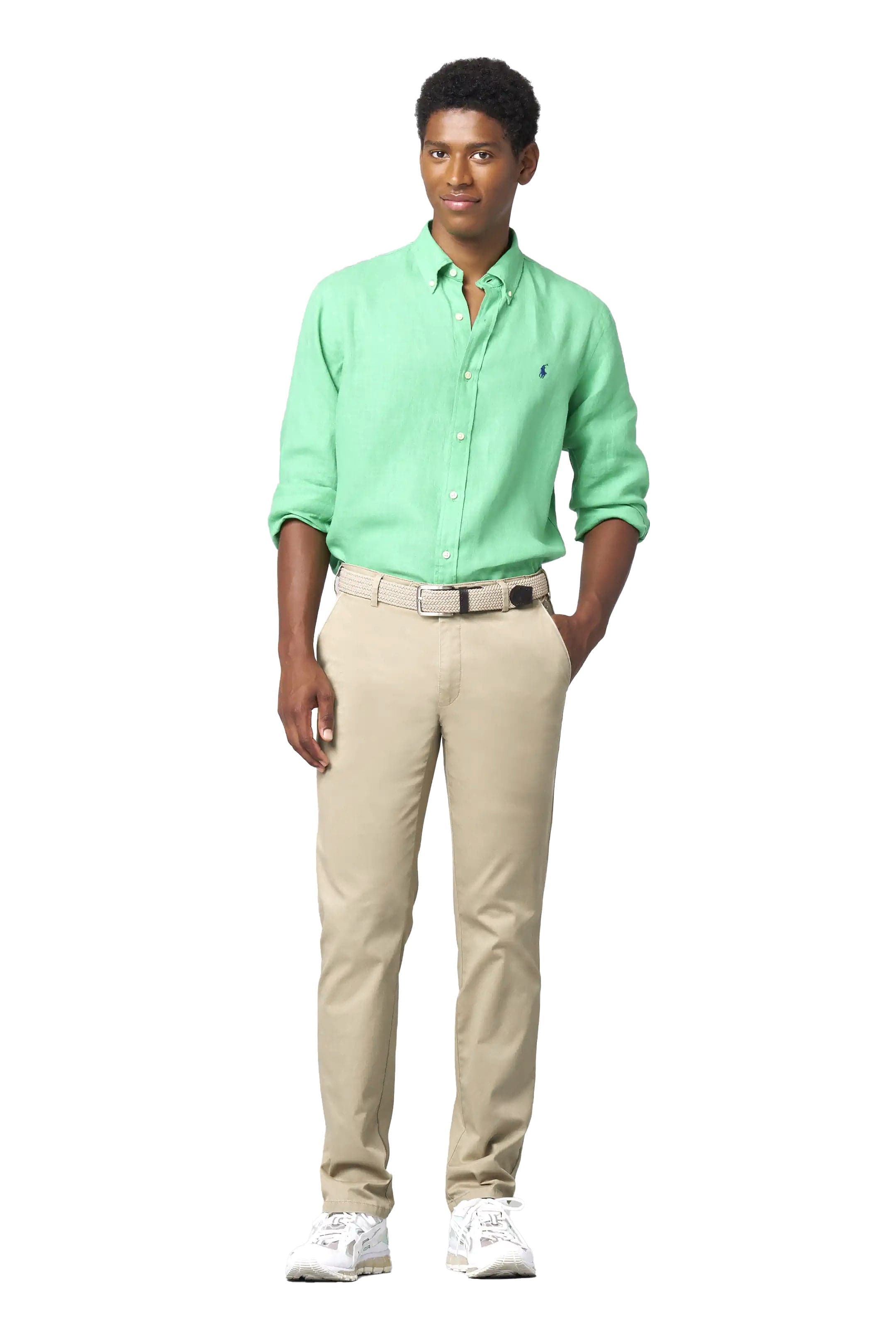 Meyer Oslo Stretch Summer Twill Chinos - Beige