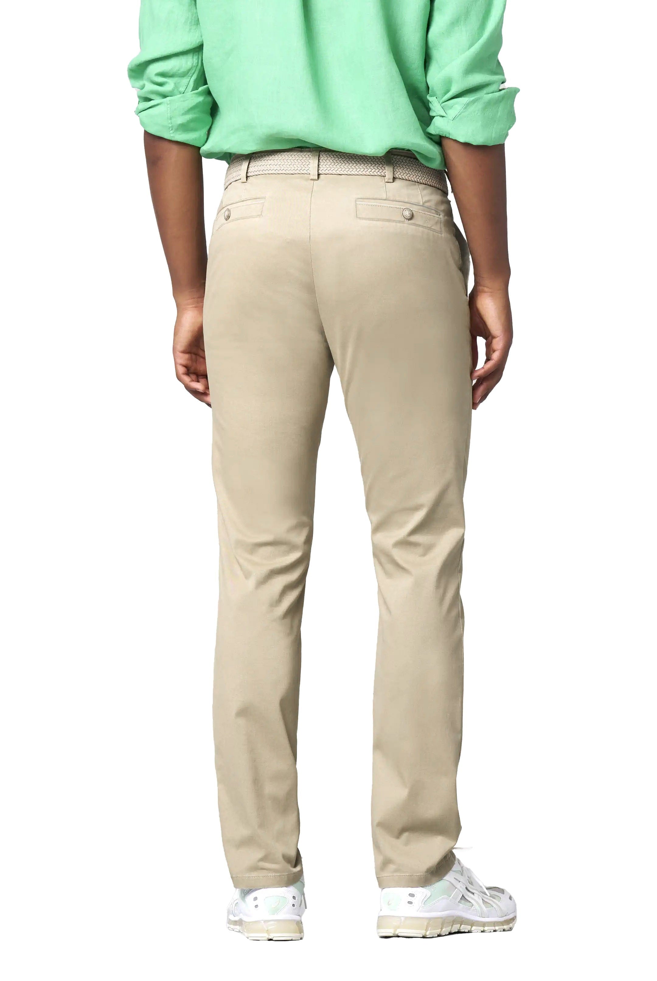 Meyer Oslo Stretch Summer Twill Chinos - Beige