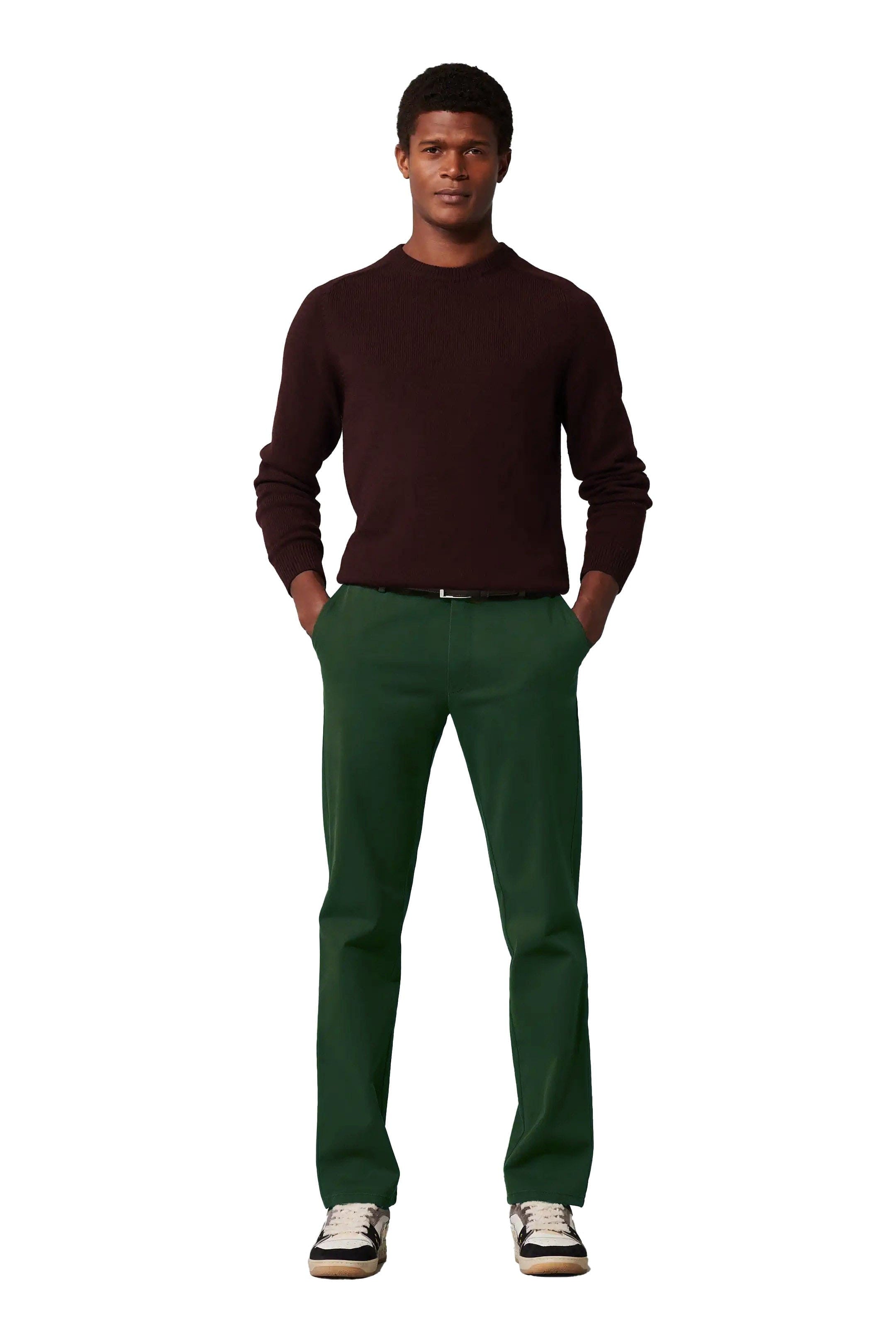 Meyer Oslo Super Soft Organic Cotton Chinos - Forest Green