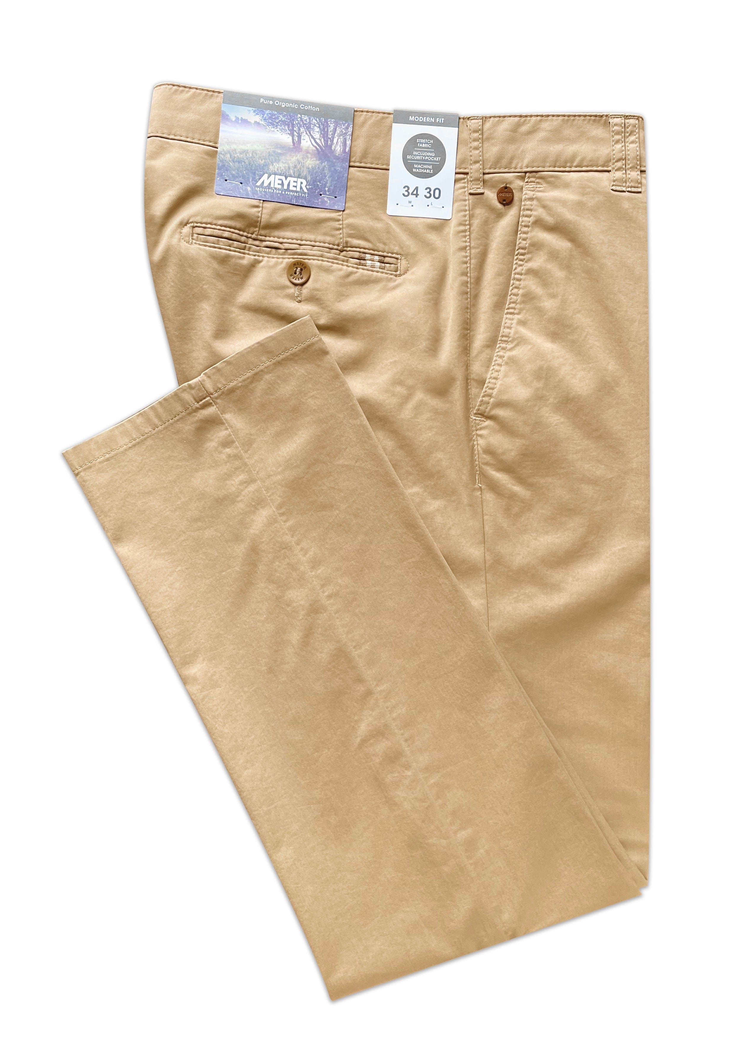 Meyer Rio Cotton Stretch Chinos - Camel