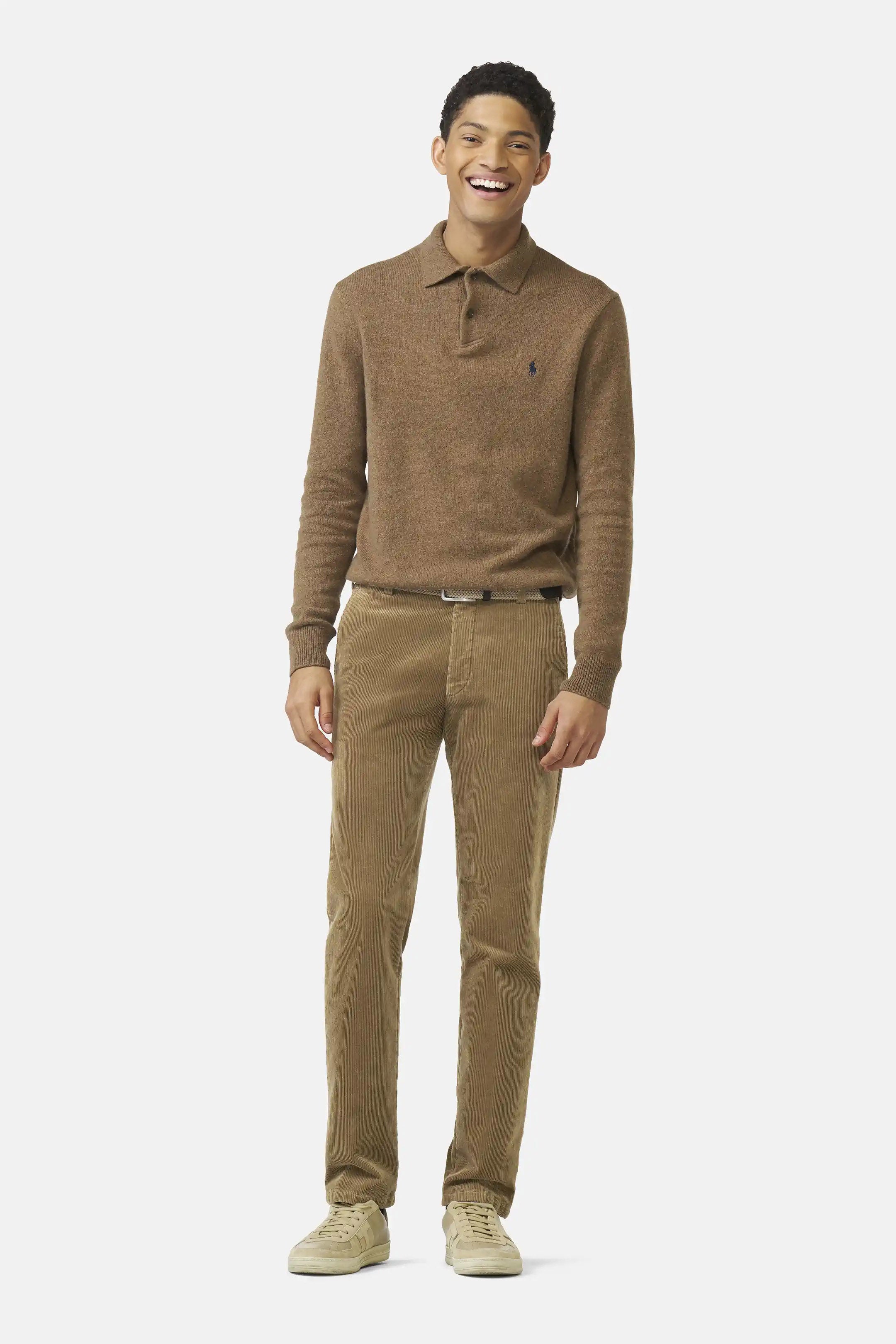 Meyer Roma Cotton Corduroy Trousers - Cappuccino