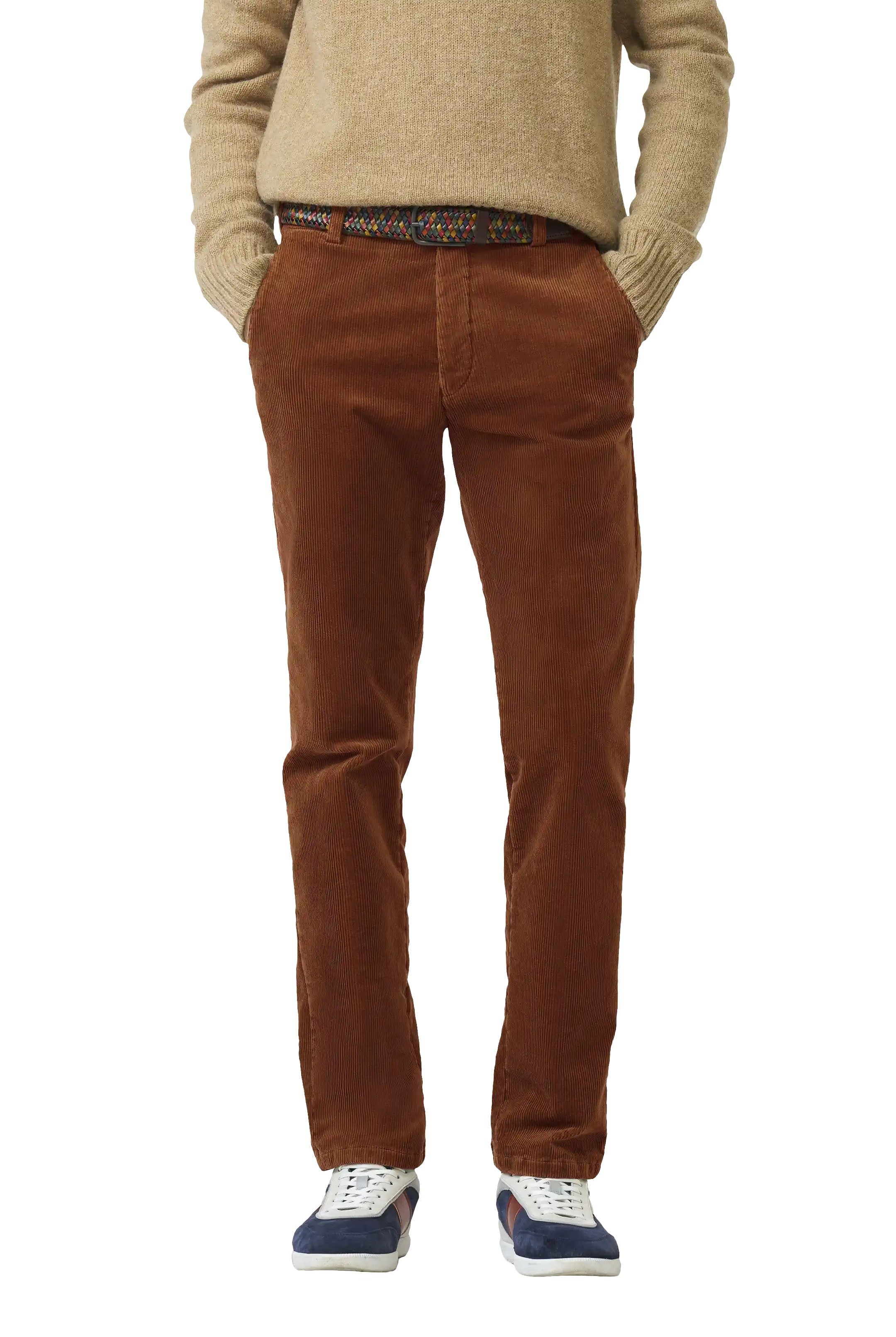 Meyer Roma Cotton Corduroy Trousers - Copper