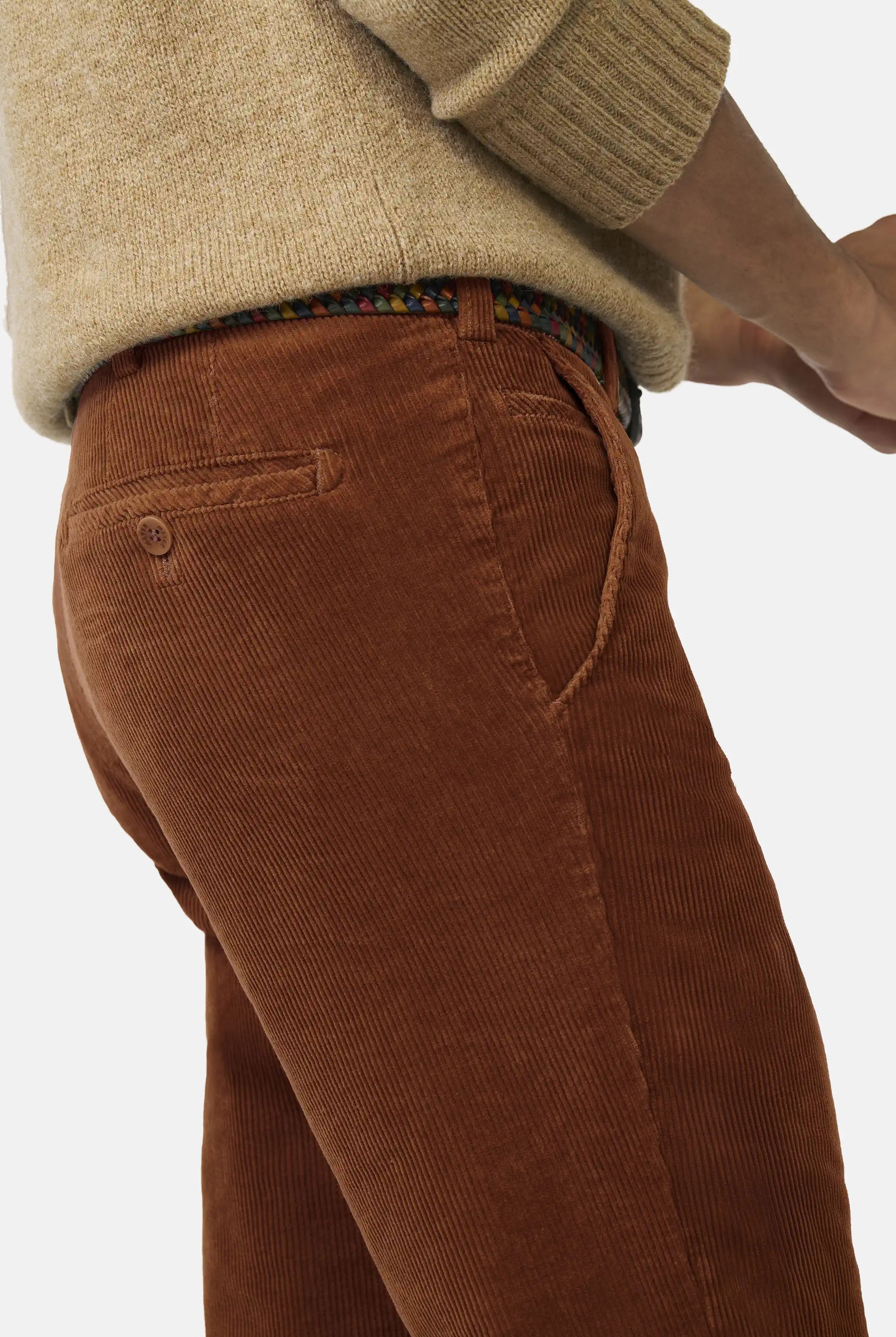 Meyer Roma Cotton Corduroy Trousers - Copper