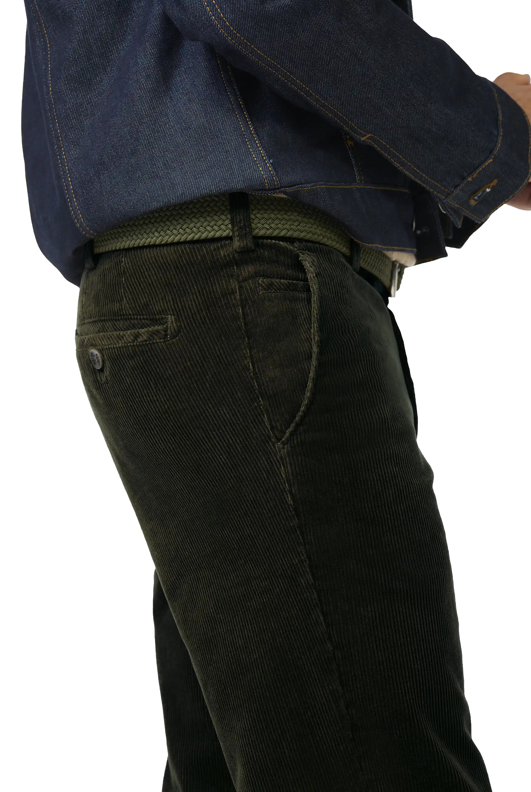 Meyer Roma Cotton Corduroy Trousers - Dark Olive