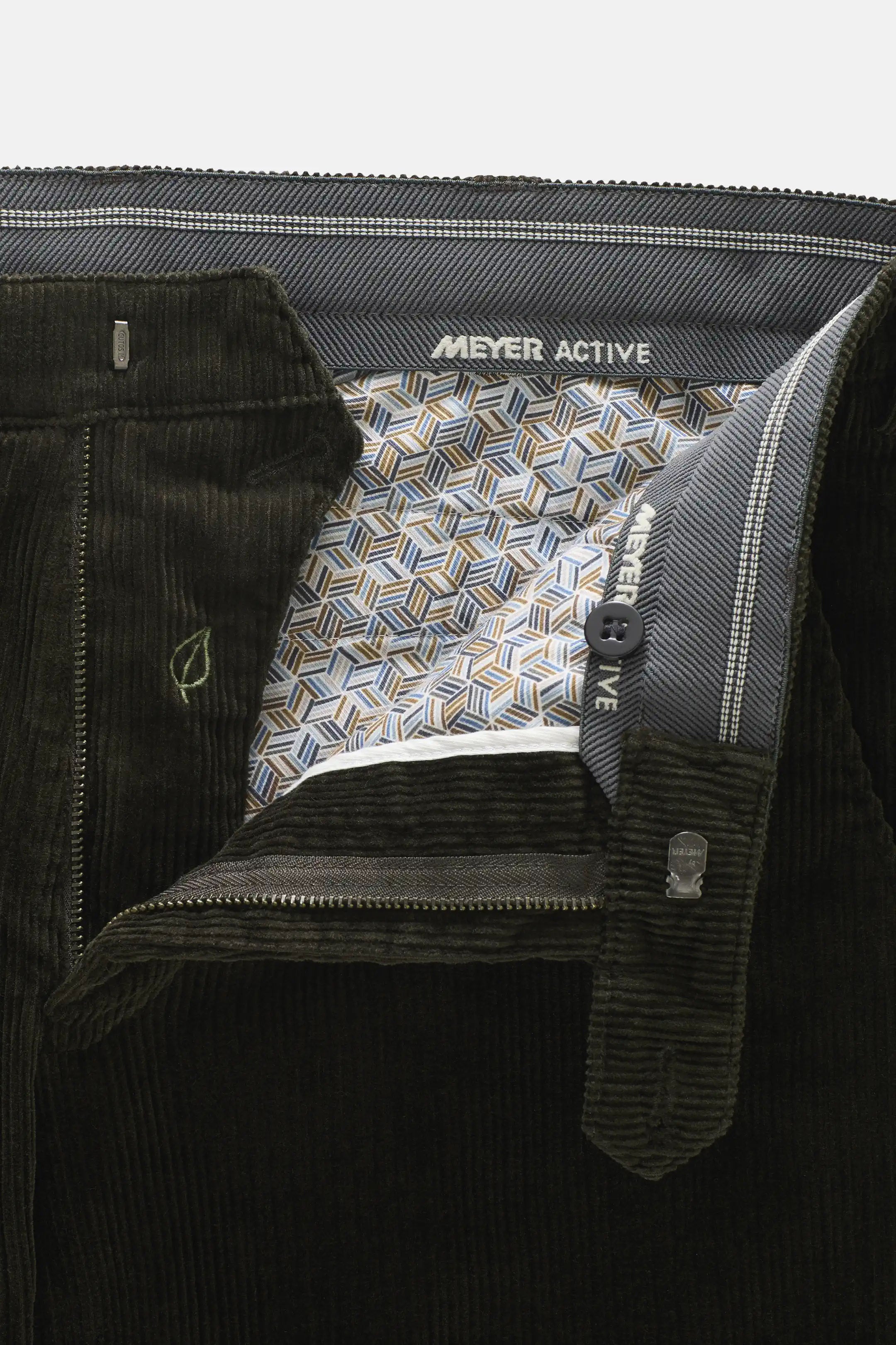 Meyer Roma Cotton Corduroy Trousers - Dark Olive