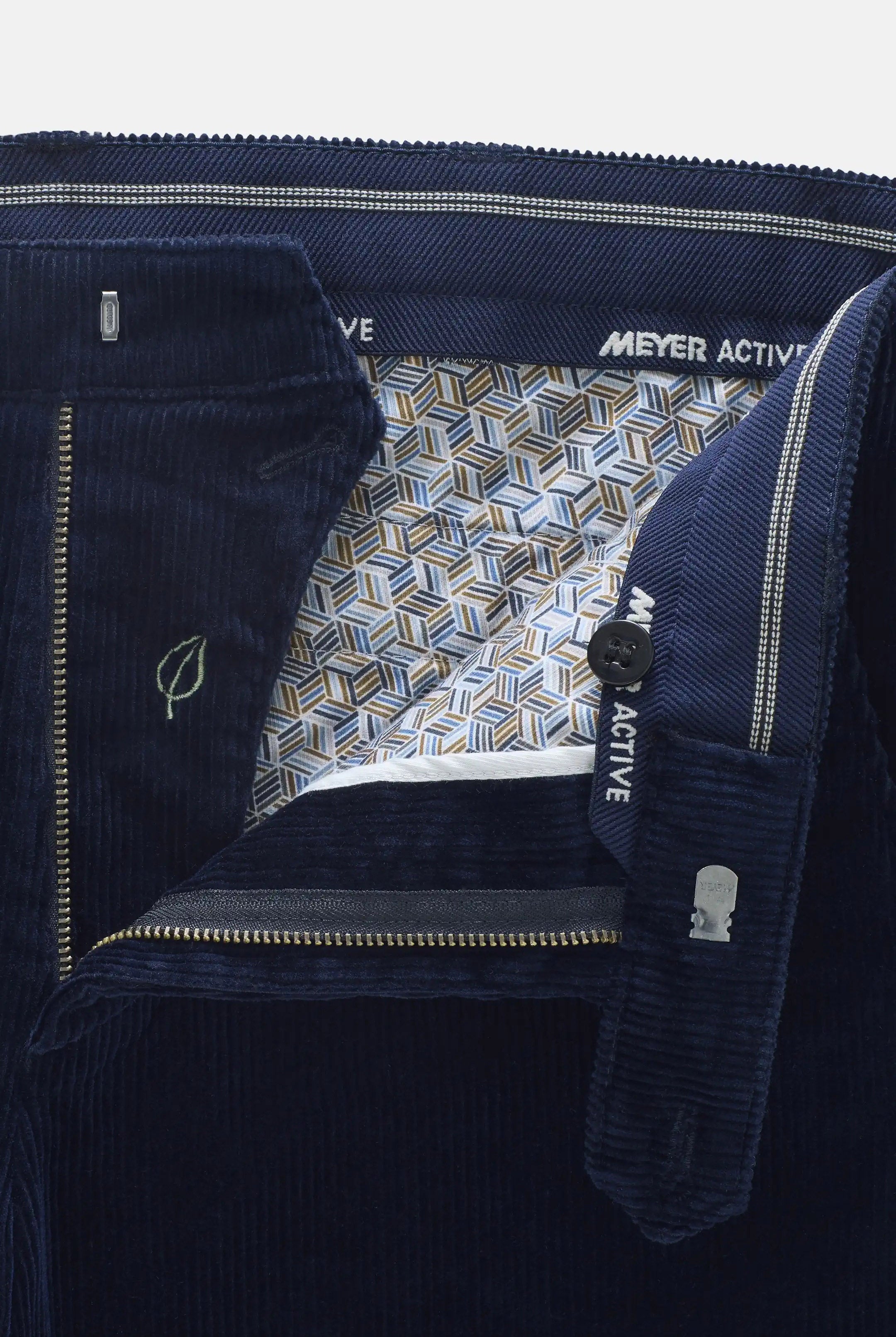 Meyer Roma Cotton Corduroy Trousers - Navy