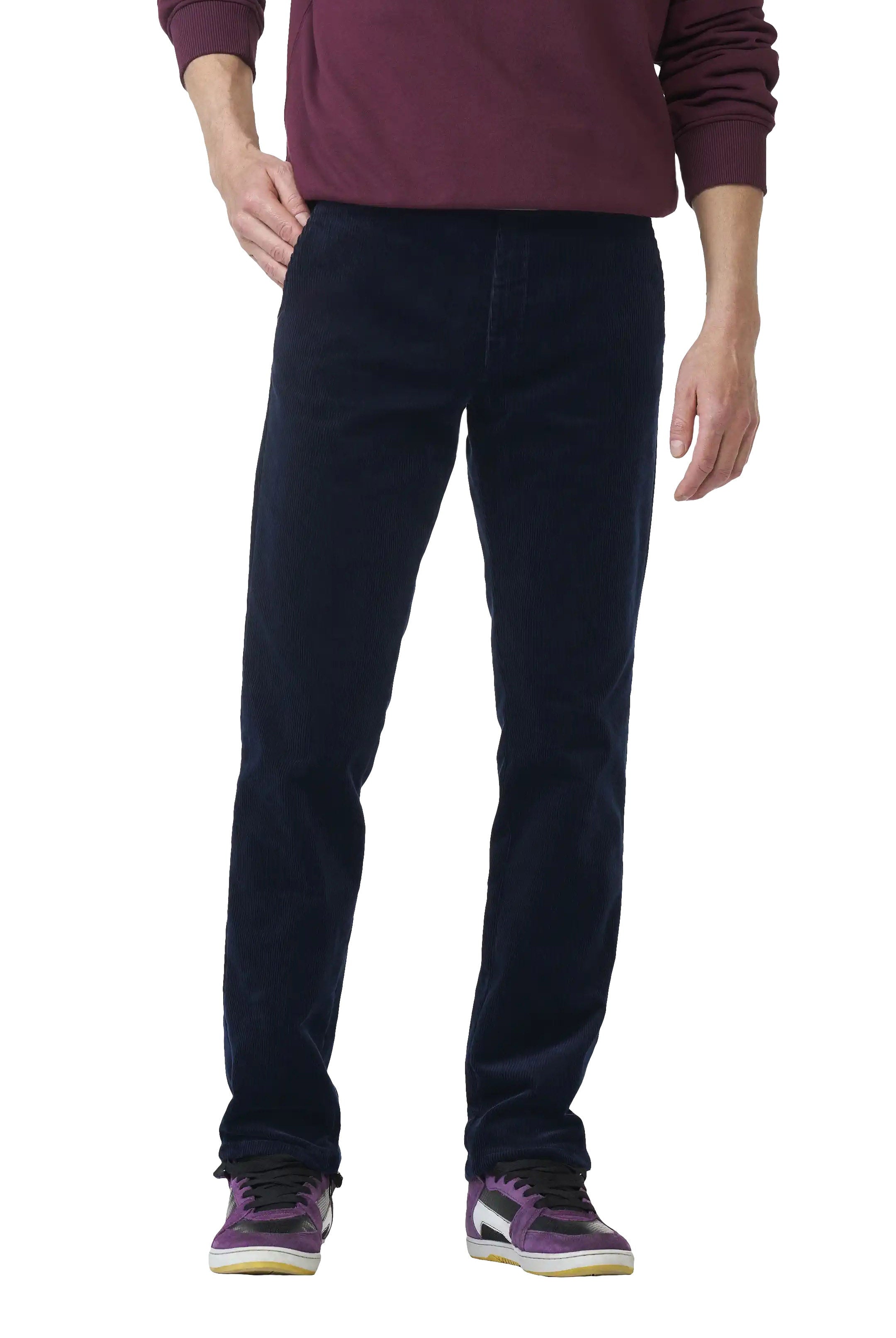 Meyer Roma Cotton Corduroy Trousers - Navy