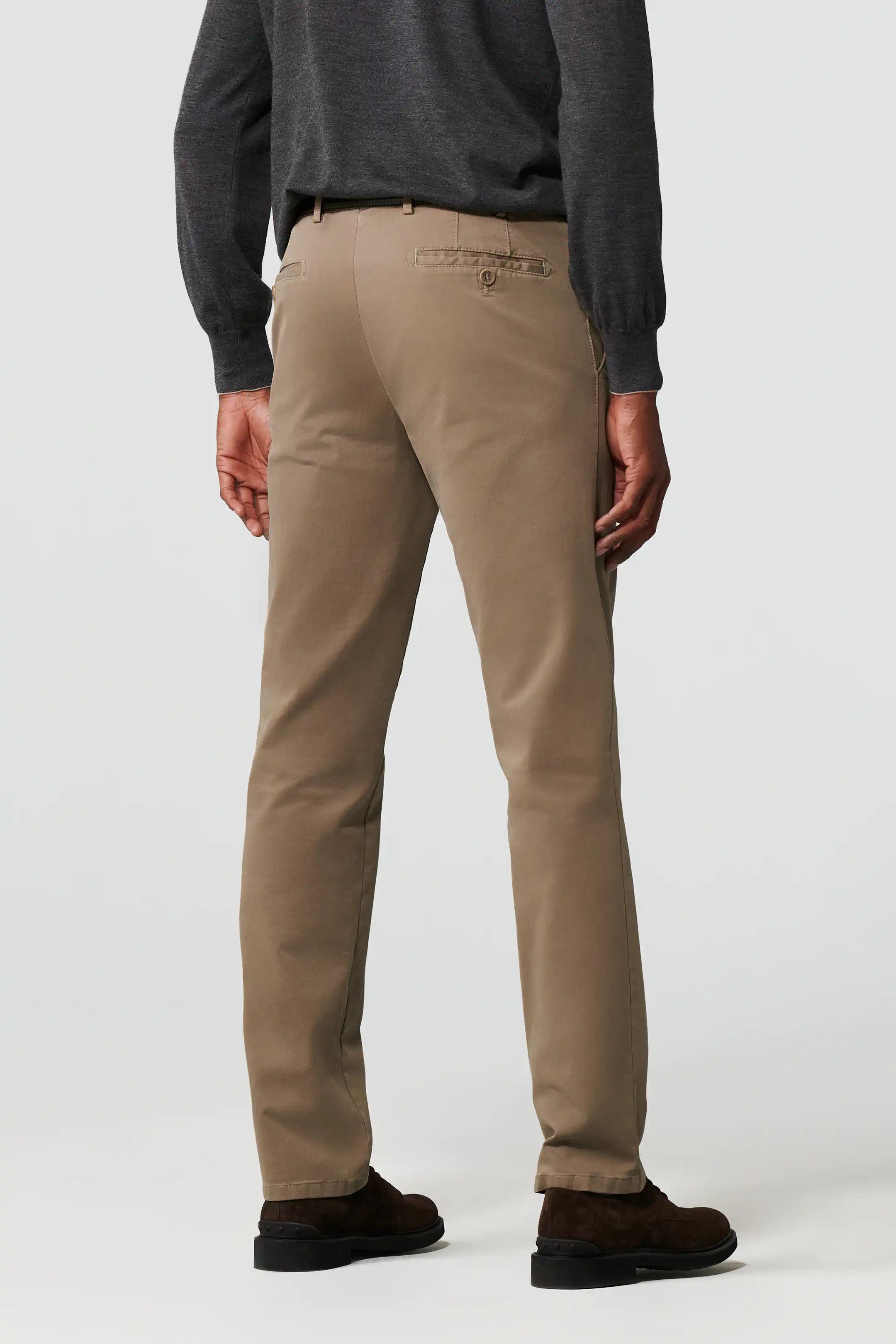 Meyer Roma Cotton Stretch Regular Chinos - Beige