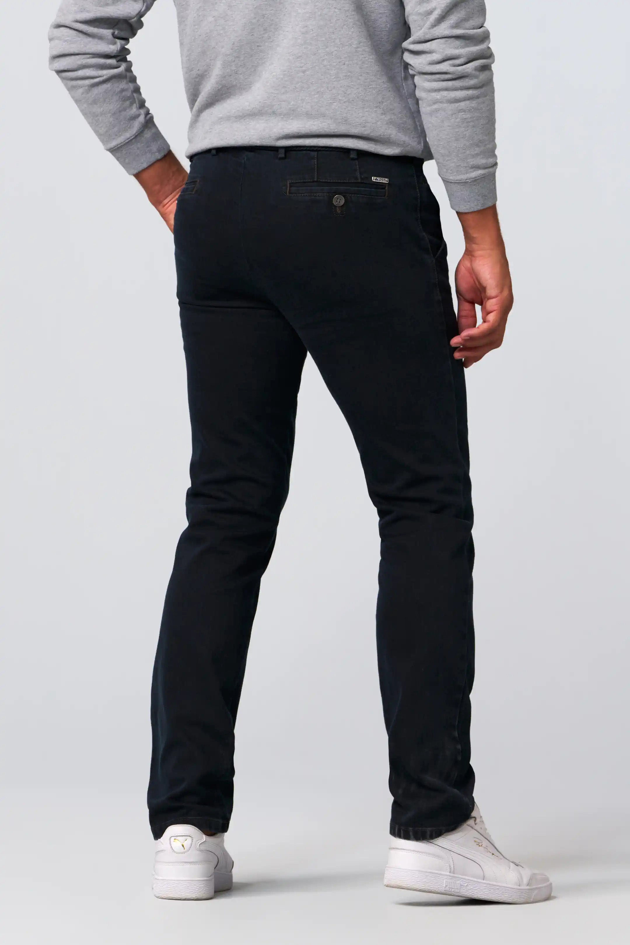 Meyer Roma Cotton Stretch Regular Denim Trousers - Blue Black