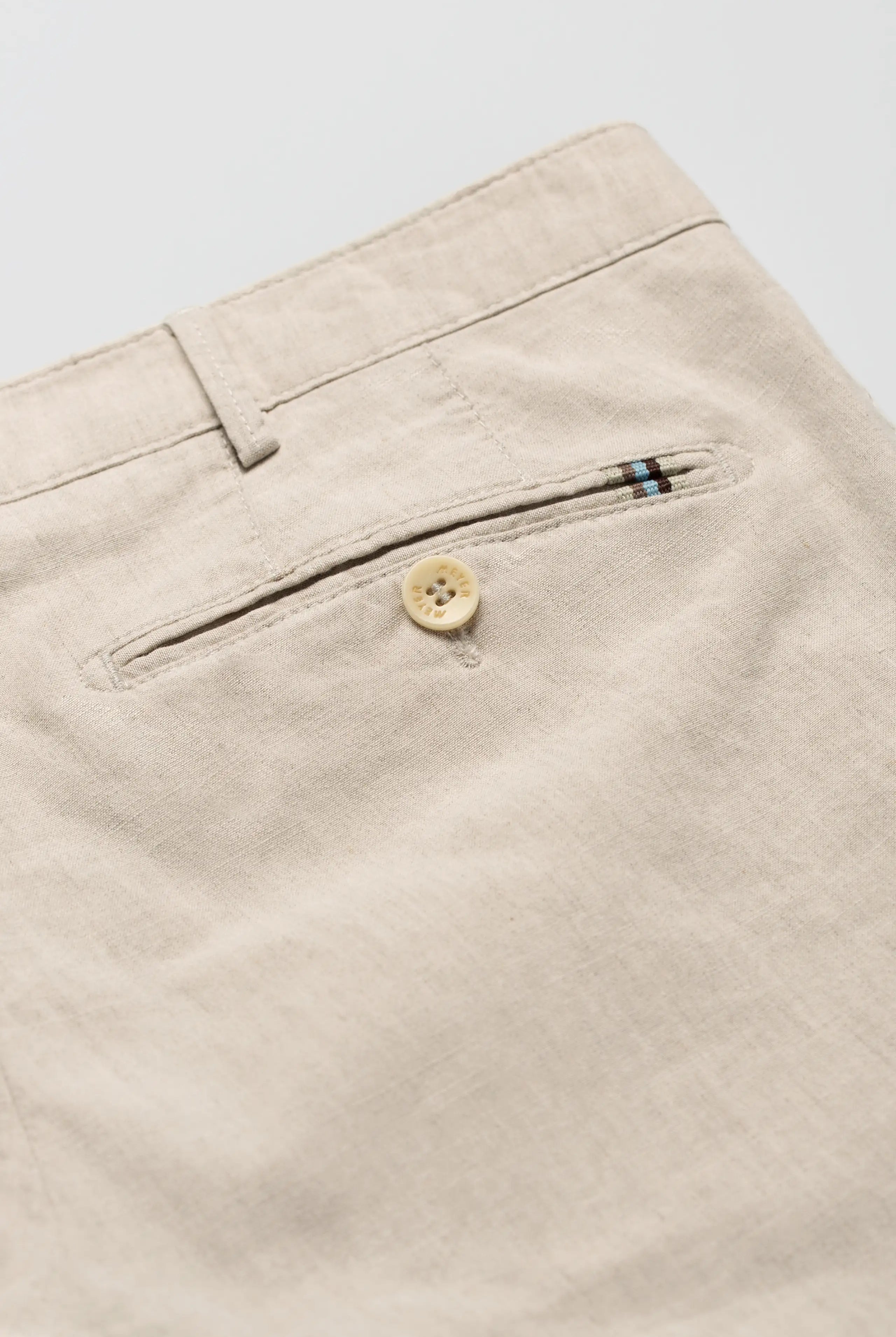 Meyer Roma Linen/Cotton Stretch Trouser - Beige
